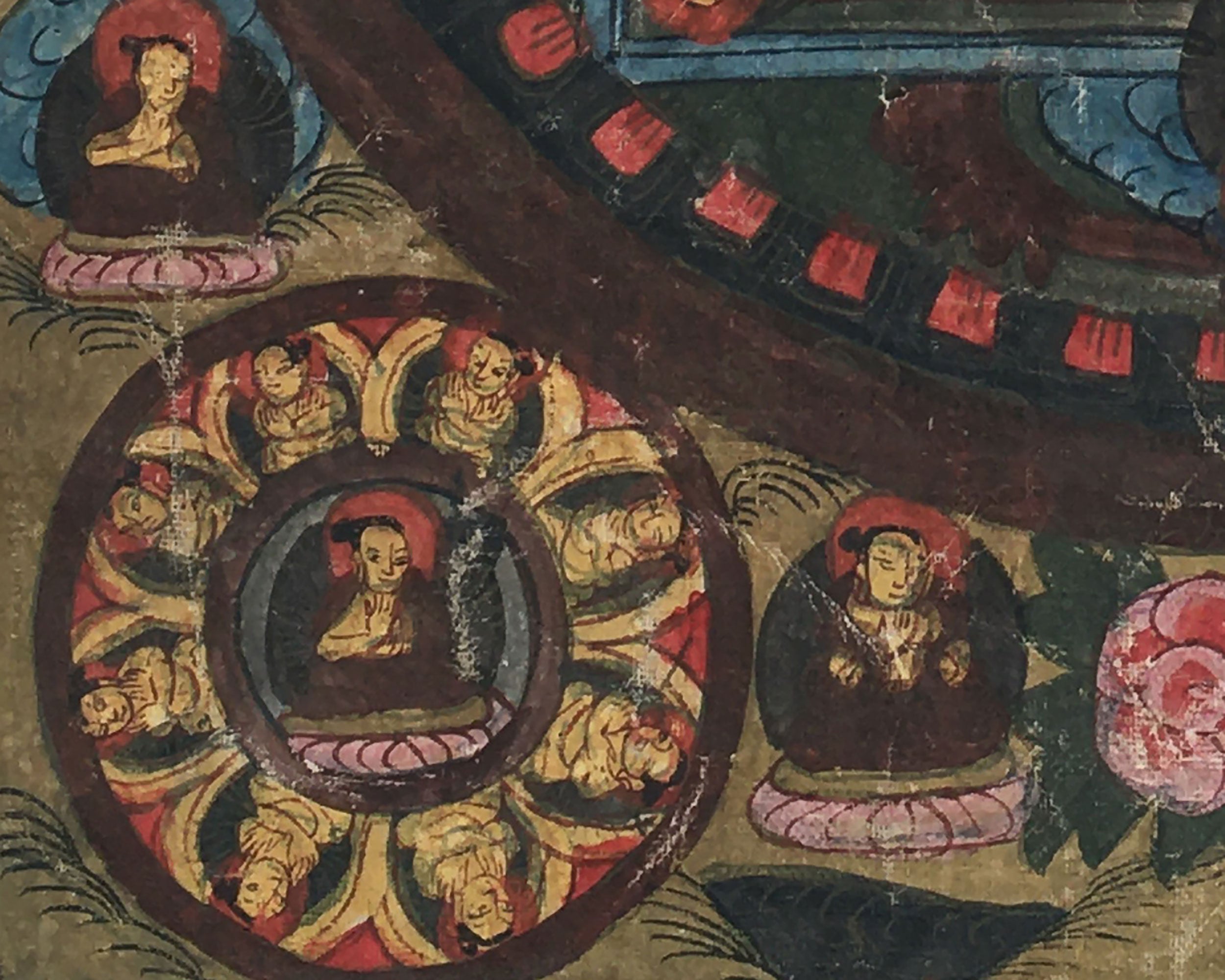 Beautiful Brocade Mandala Thangka | Buddhist Handpainted Art | Religious Wall Decors