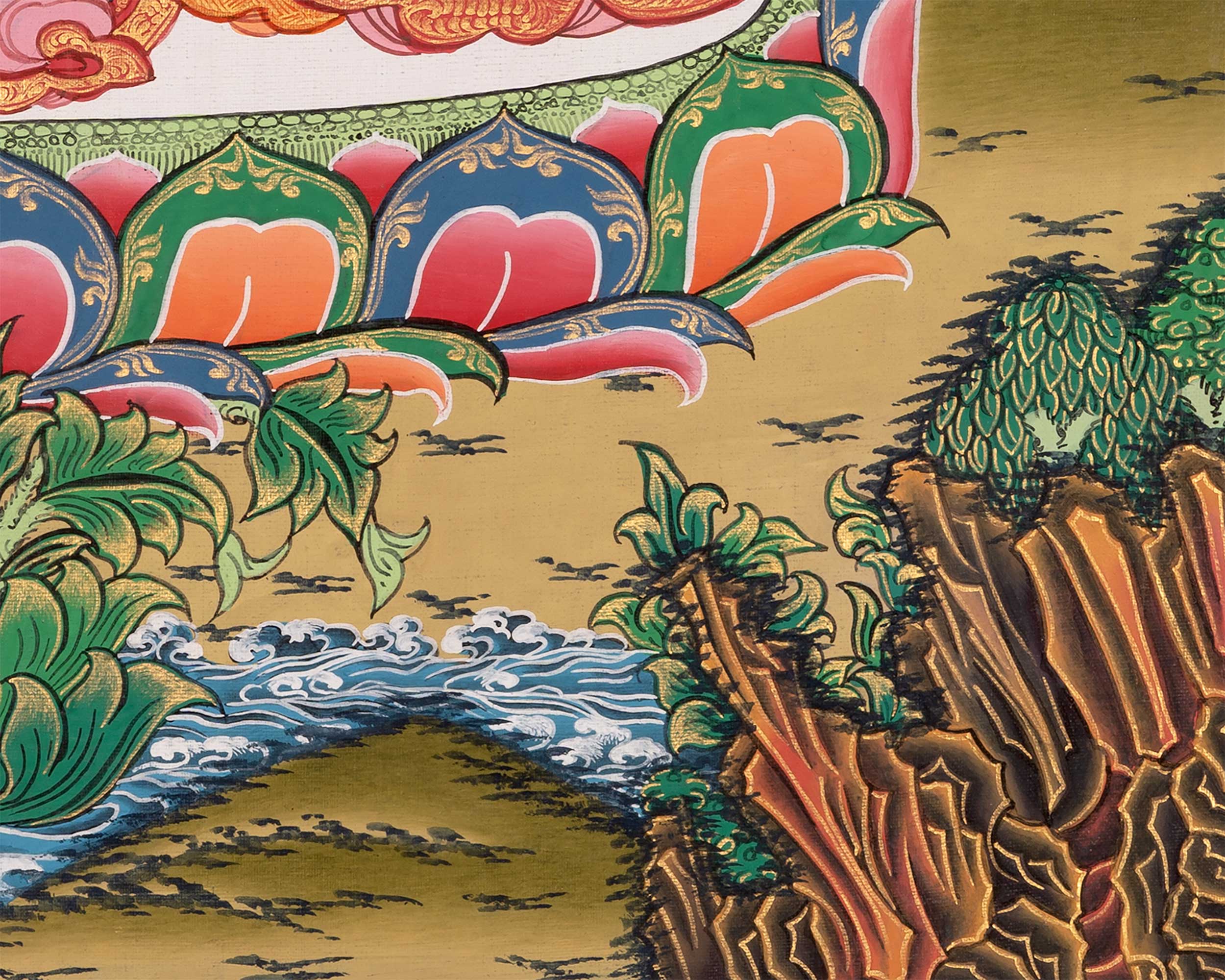 White Tara Thangka | Religious Buddhist Art | Wall Decors