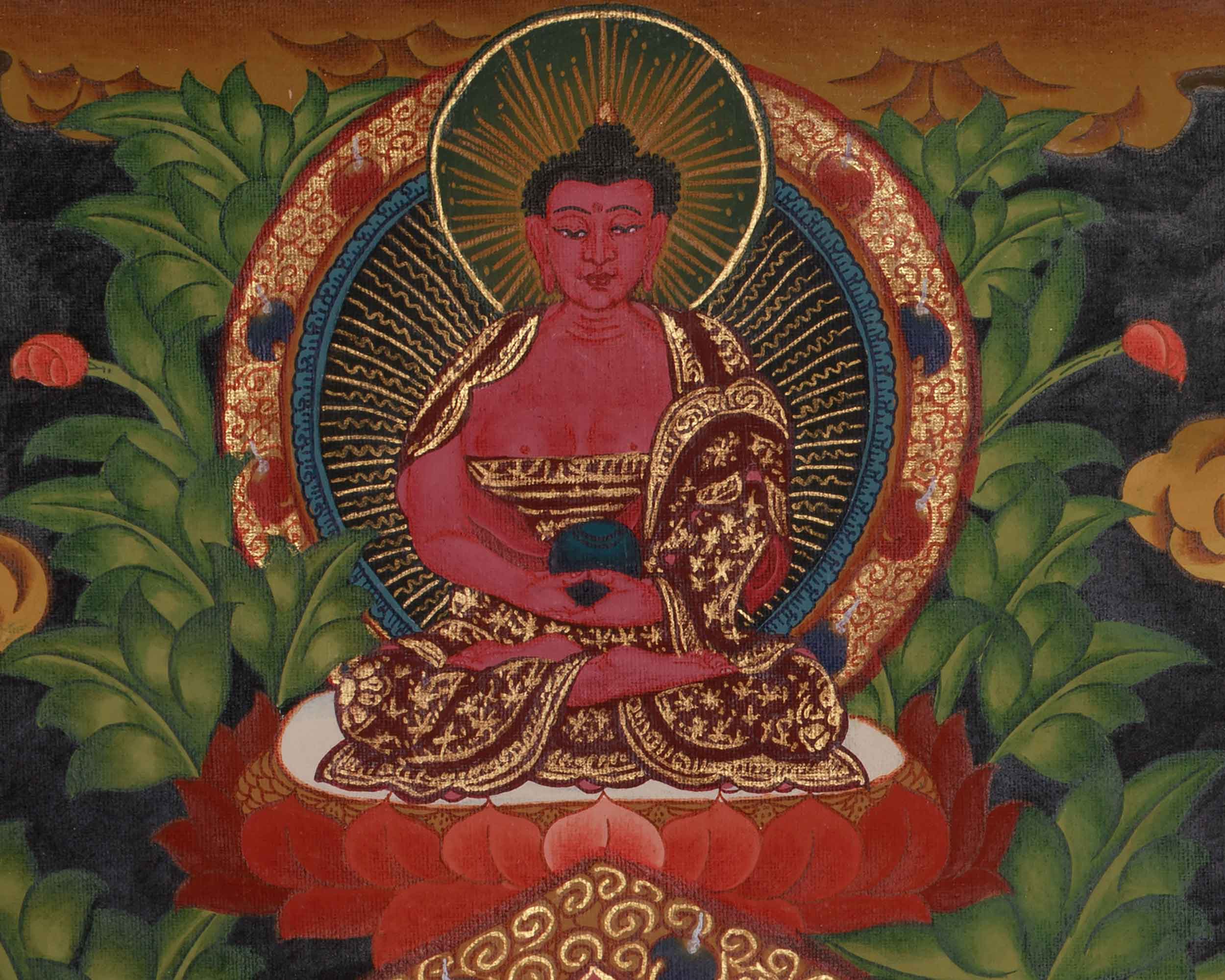 1000 Armed Chenrezig with Five Dhyani Buddha Thangka | Manjushri And Vajrapani Art