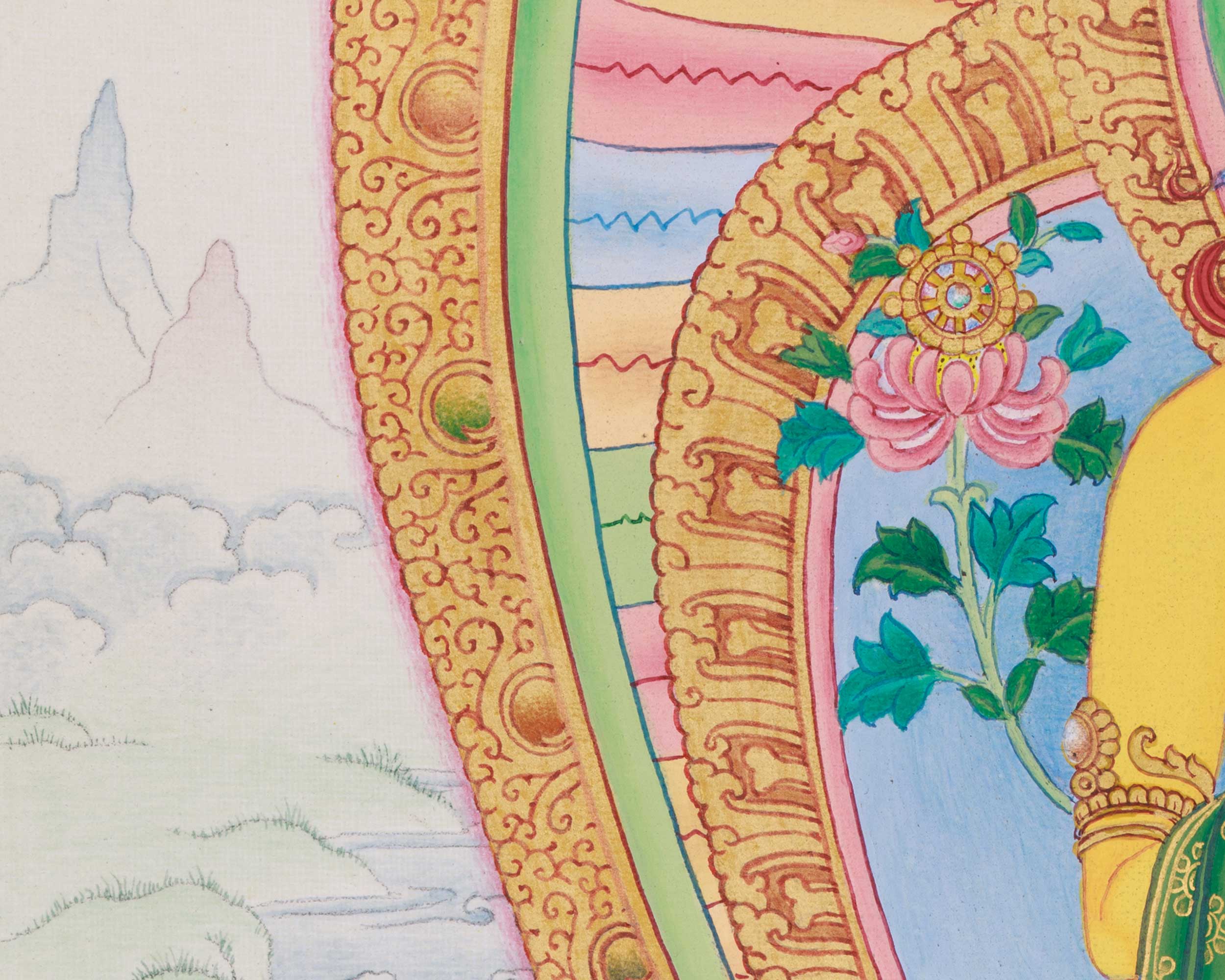 Tibetan Buddha Maitreya | Hand-Painted Vision of Future and Enlightenment