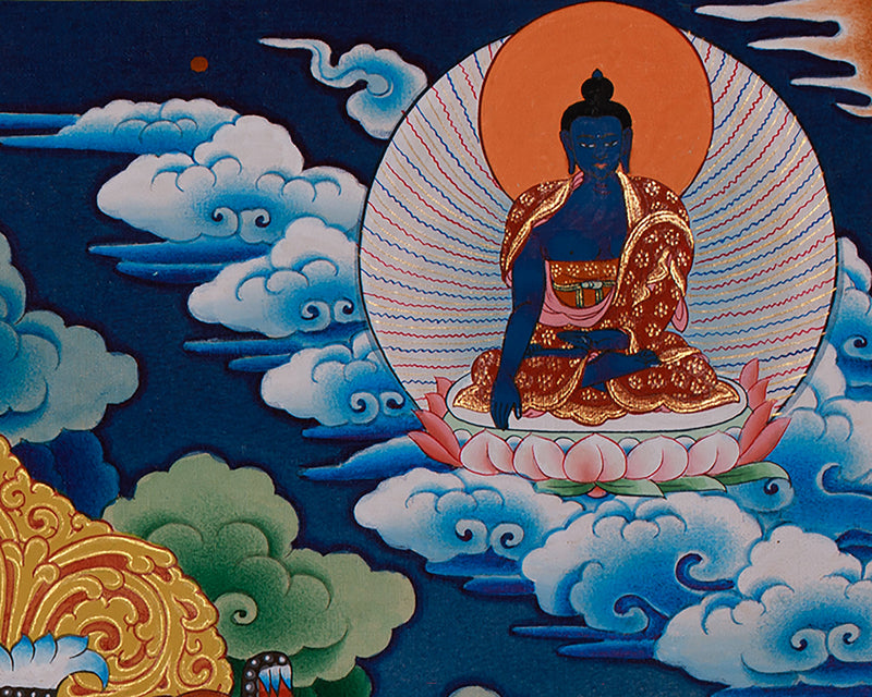 Three Longevity Deities Thangka | White Tara, Amitayus & Namgyalma