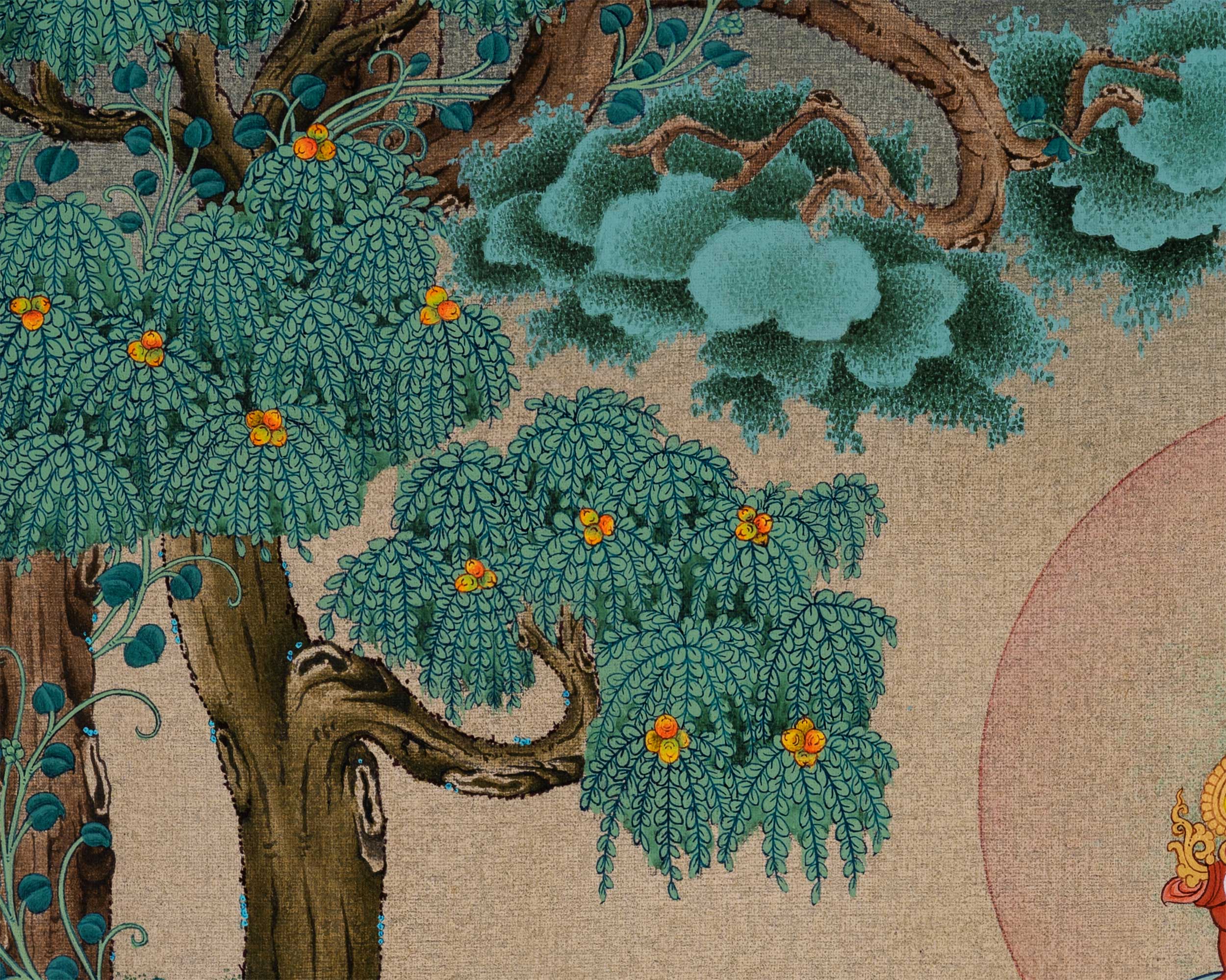 Avalokiteshvara Buddha Thangka | Hand-Painted Buddhist Deity Painting