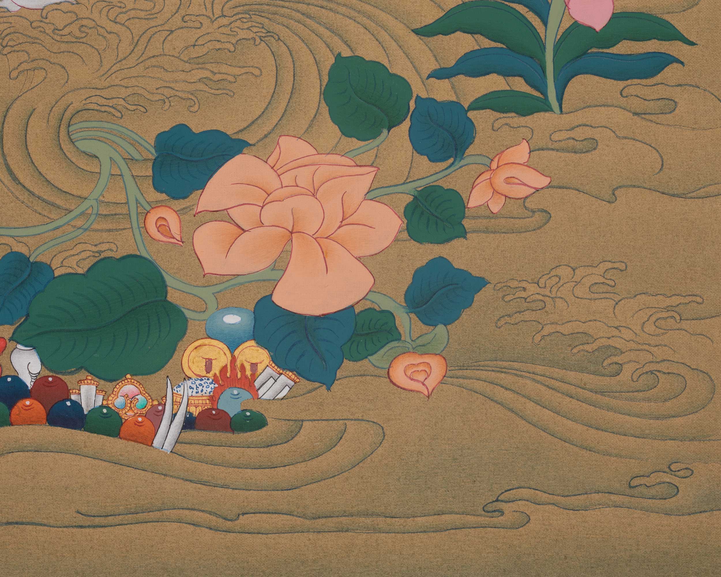 Manjushri Buddhist Deity Art | Transcendent Wisdom | Mahayana Buddhism | Flaming Sword