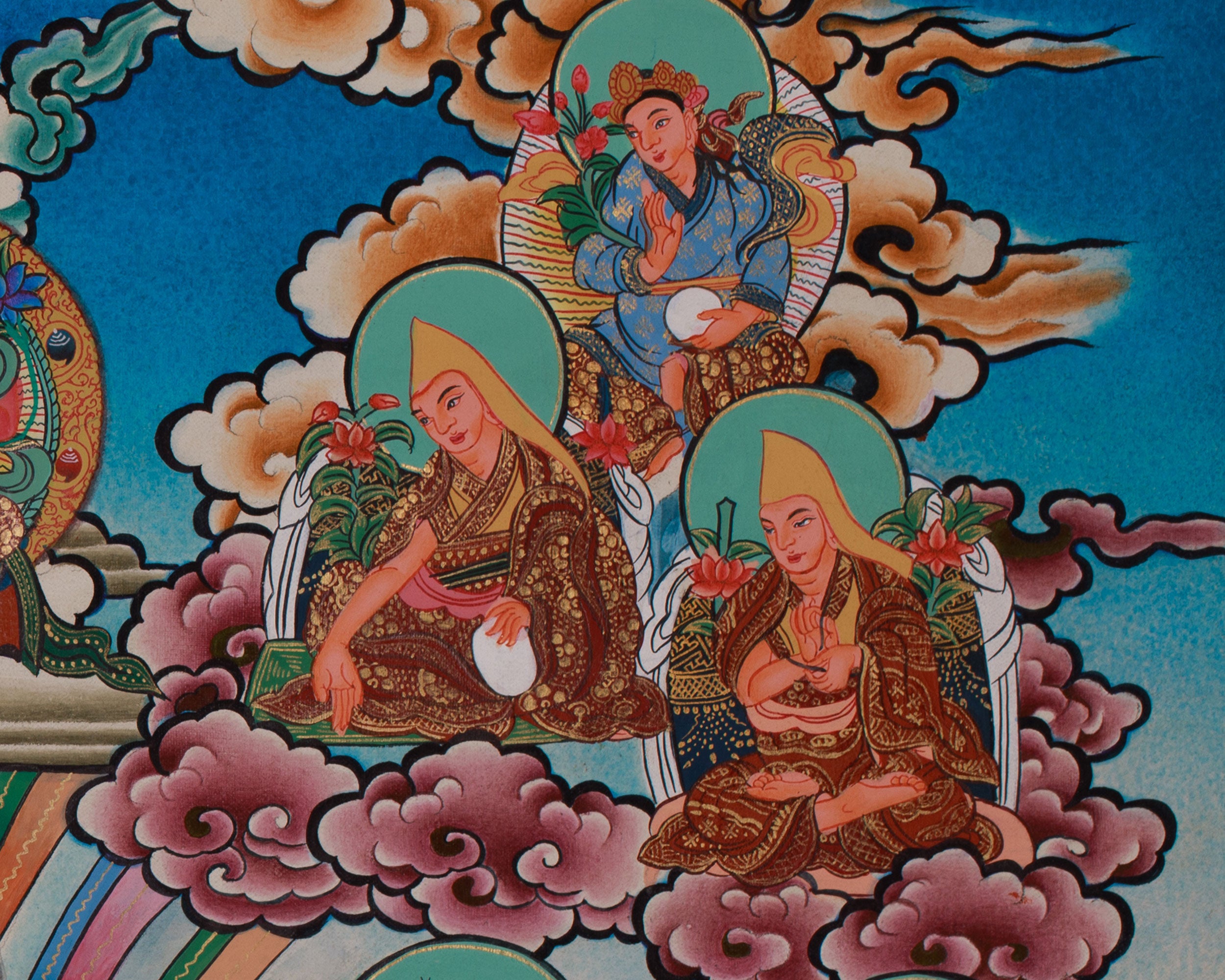 Standing Guru Rinpoche Thangka | Embodiment of Wisdom, Power, and Protection