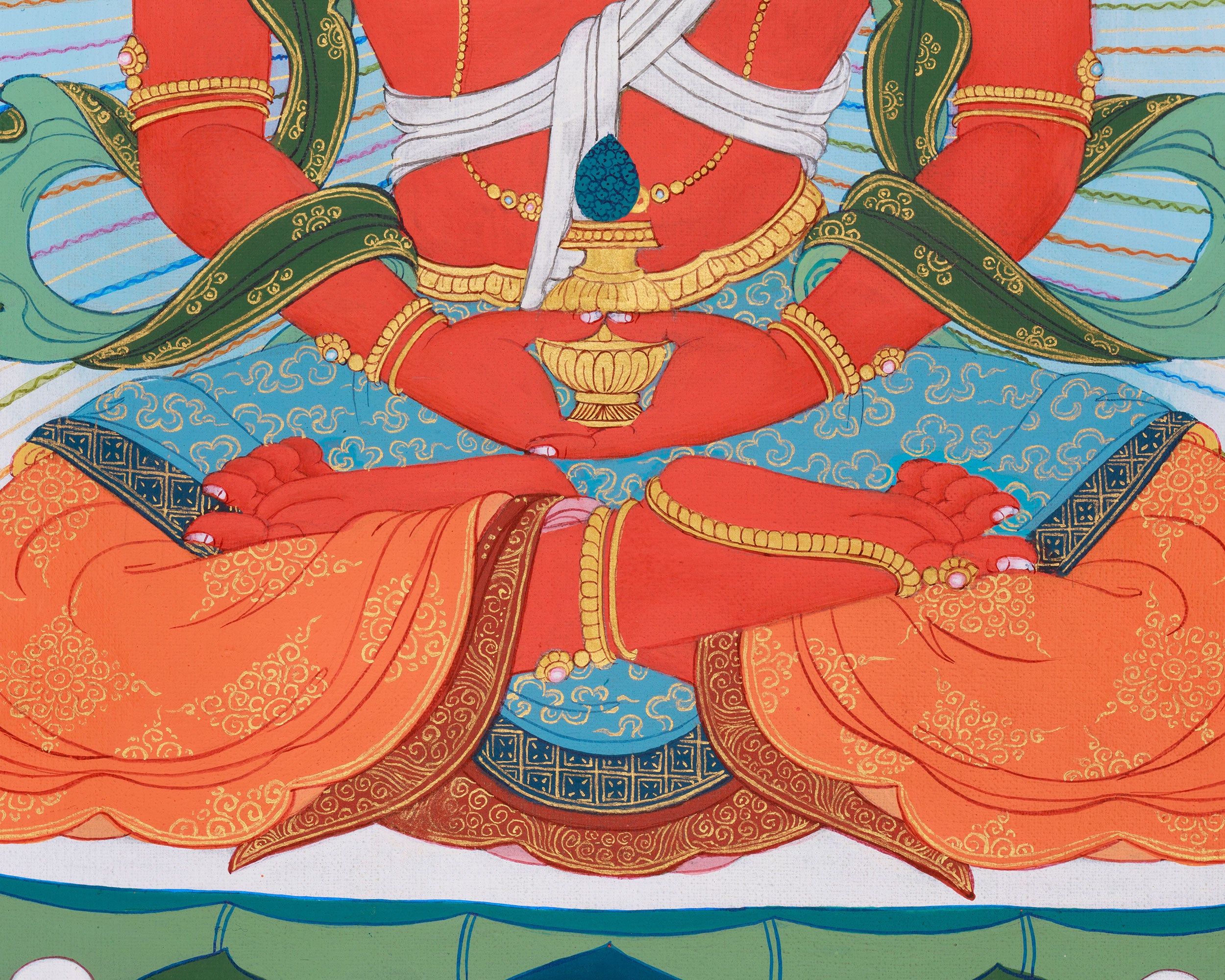 Traditional Buddha Amitayus Painting | Long Life Buddha