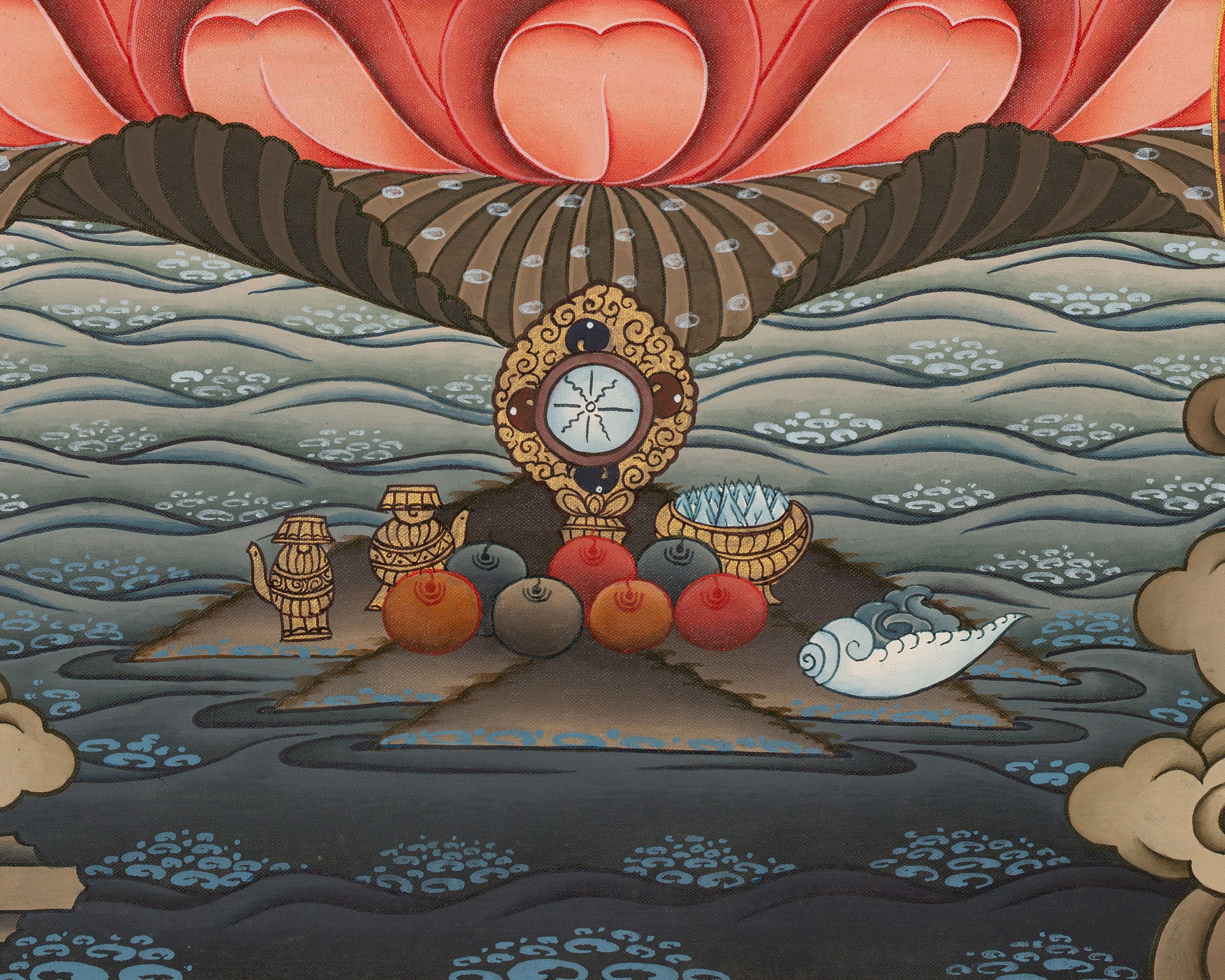 Tibetan White Tara Thangka | Female Bodhisattva Art | Wall Decors