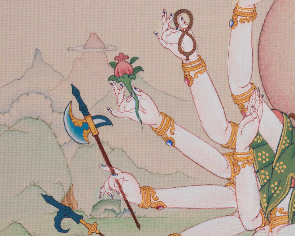 Hand-Painted Cundi Thangka | Mother of Seven Kotis of Buddhas