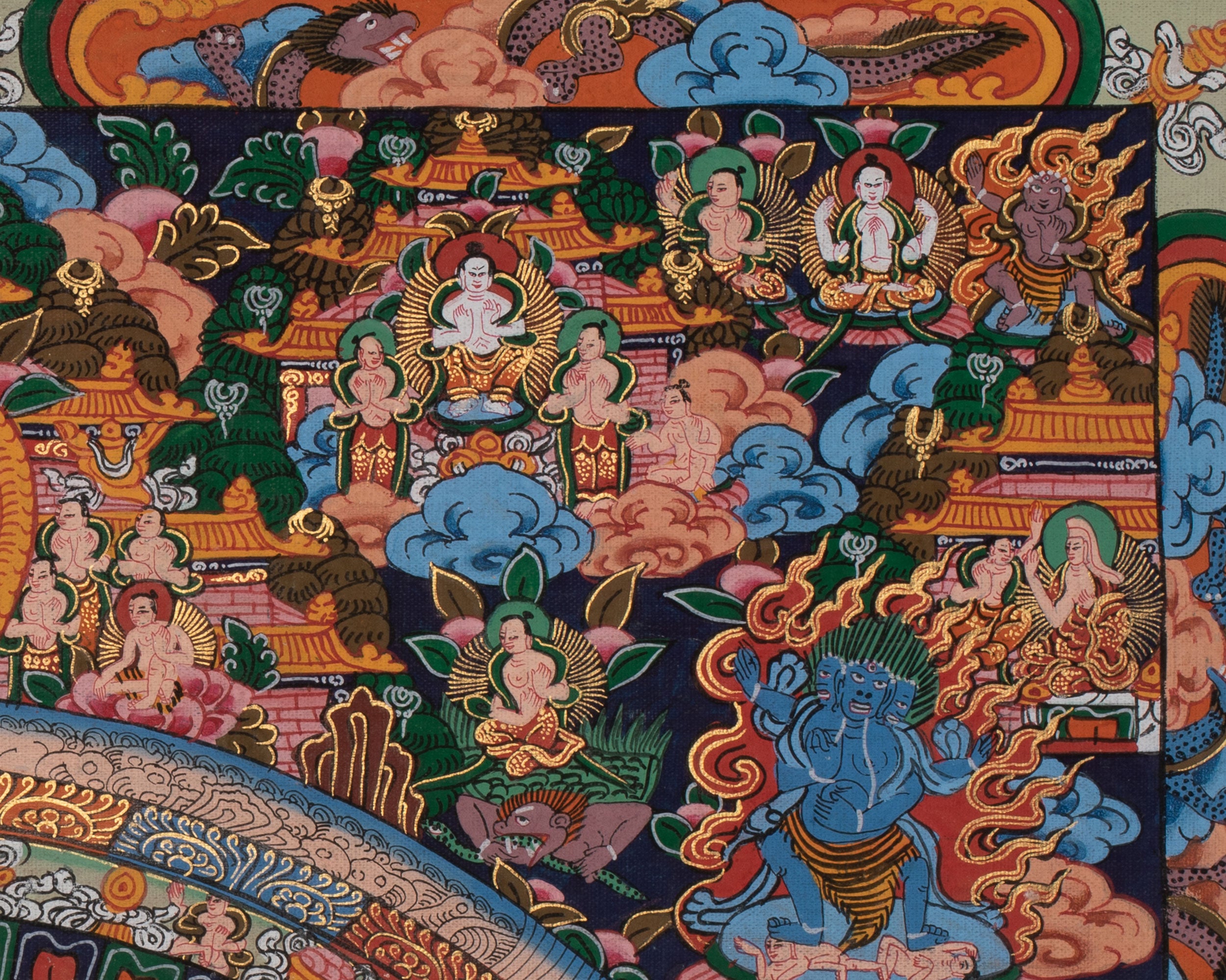 Buddha Mandala Thangka | Sacred Tibetan Mandala Art for Meditation