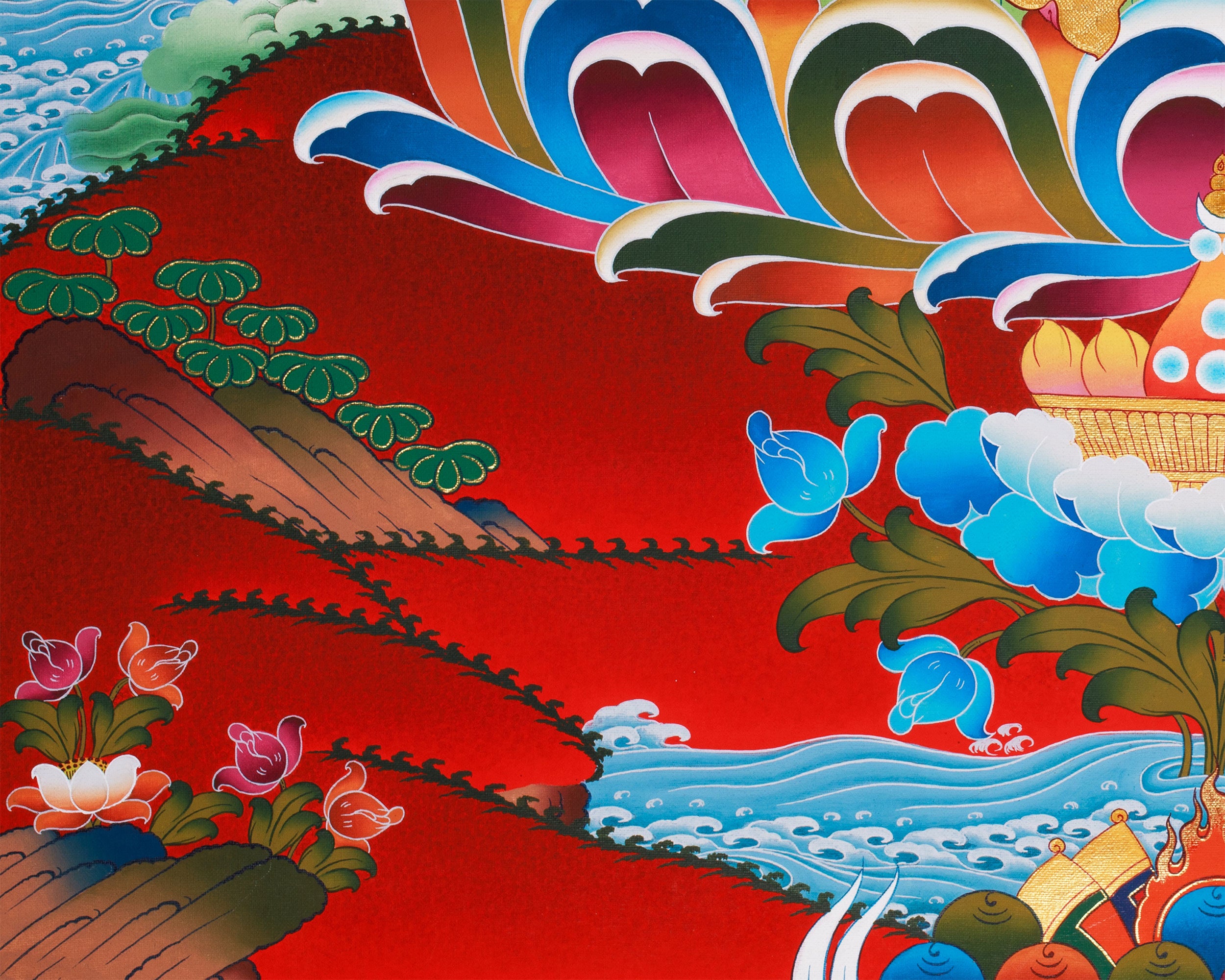 Tantric Guru Padmasambhava Thangka | Lotus-Born Master