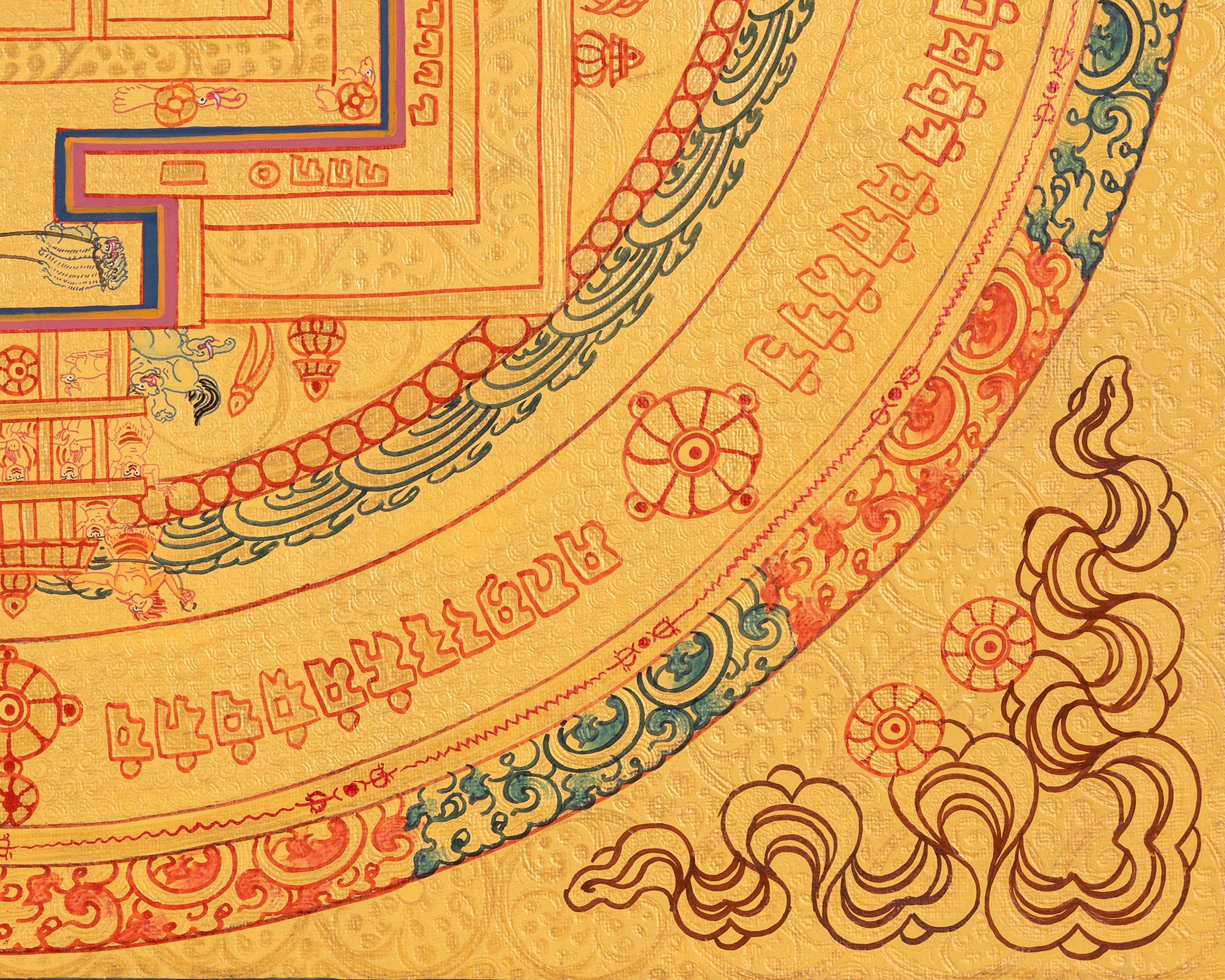 Religious Mandala Thangka | Tibetan Artwork | Traditional Wall Decors