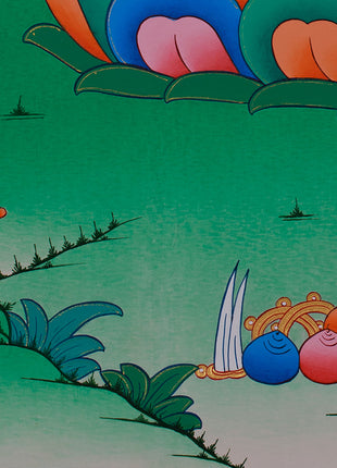 Hand Painted Chenrezig Thangka | Avalokiteshvara Thangka Art