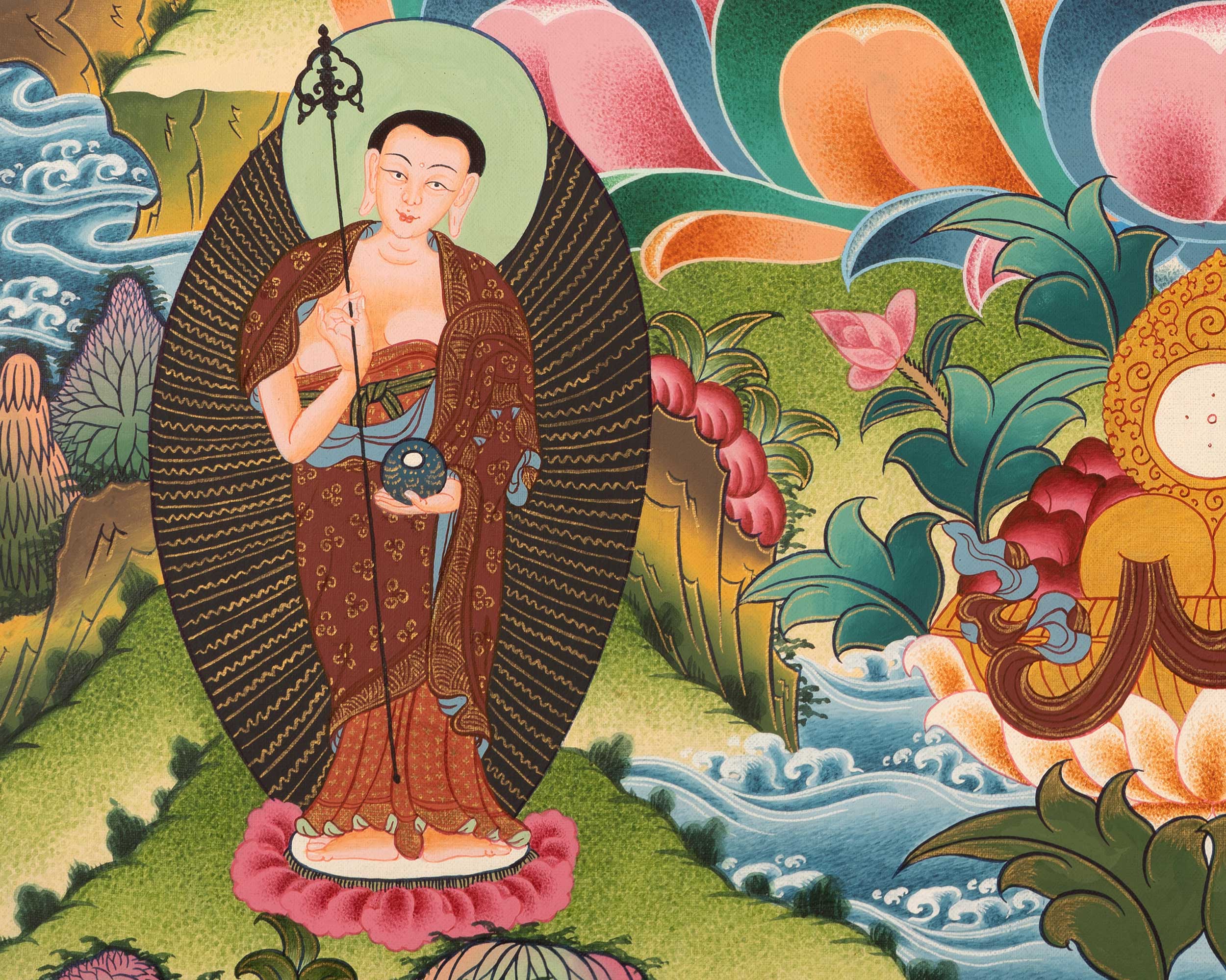 Traditional Shakyamuni Buddha |  Buddhist Thangka Painting