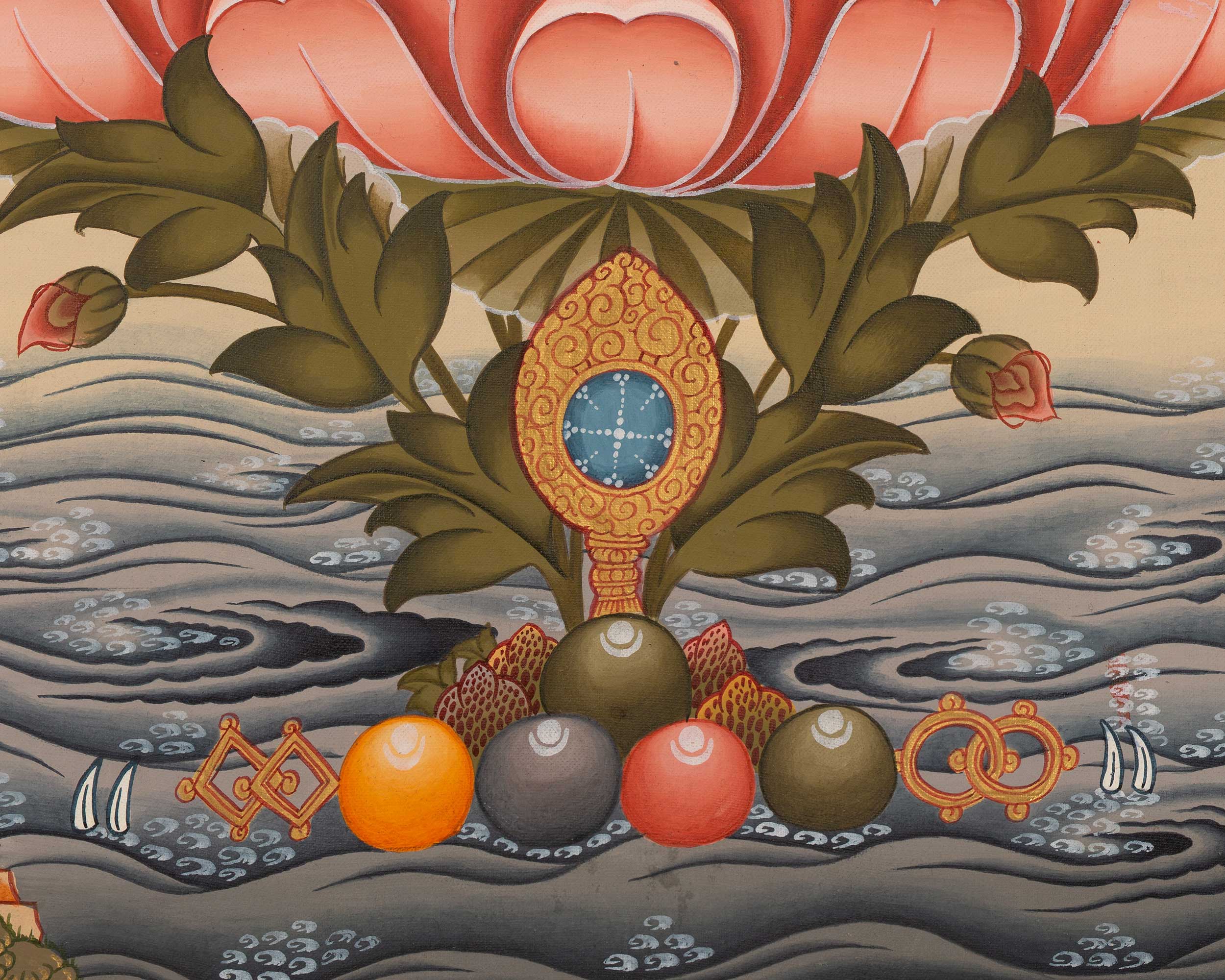 Female Bodhisattva Art | White Tara Thangka | Religious Wall Decors