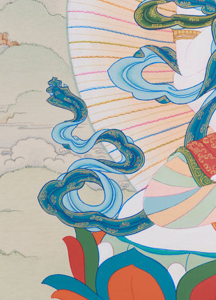 Vajrasattva with Consort Thangka | Sacred Symbol of Unity and Enlightenment