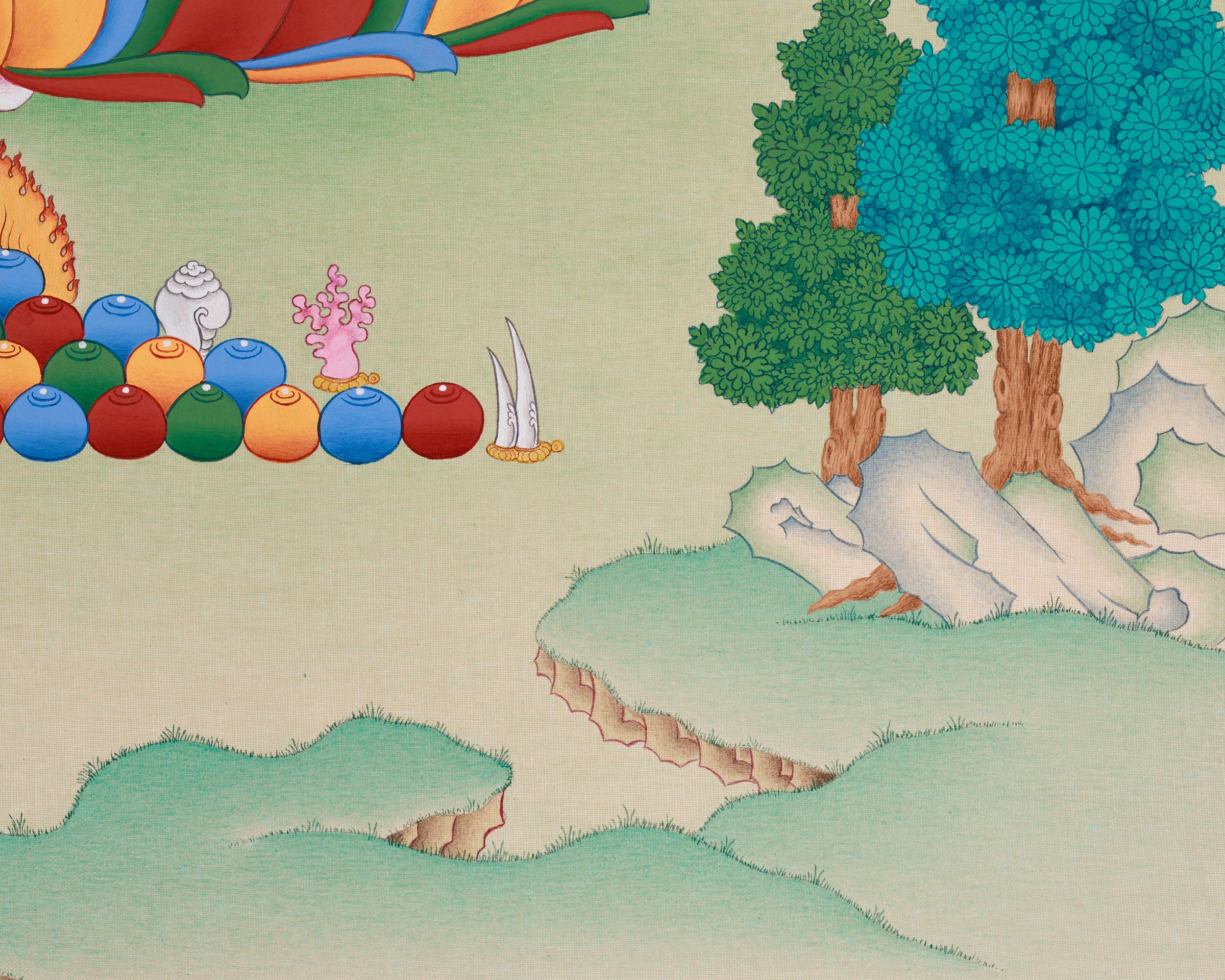 Amitayus Longevity Buddha "The Immortal One" Thangka | Buddha of Infinite Life