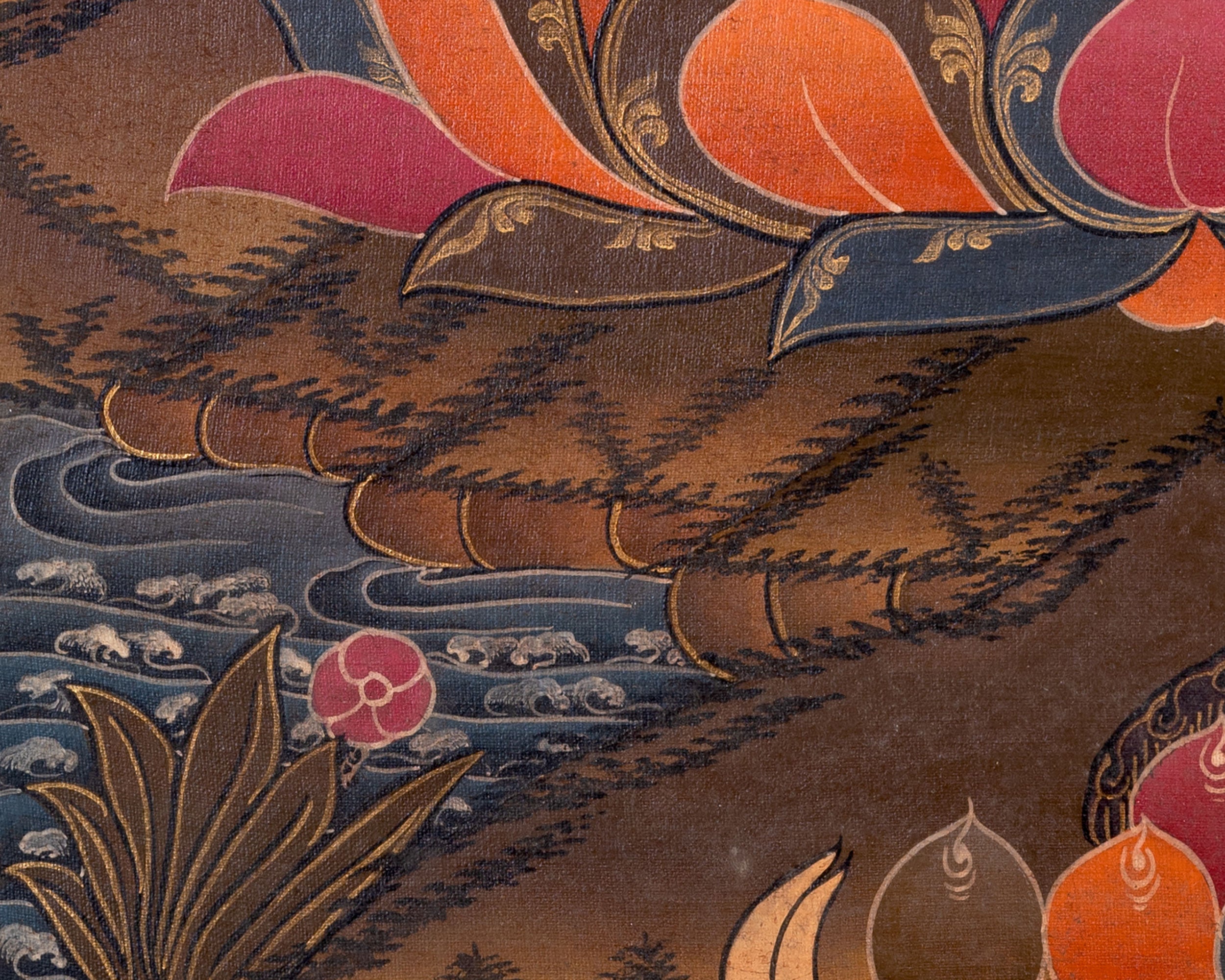 Shakyamuni Buddha Tibetan Thangka | Religious Buddhist Art | Wall Decors