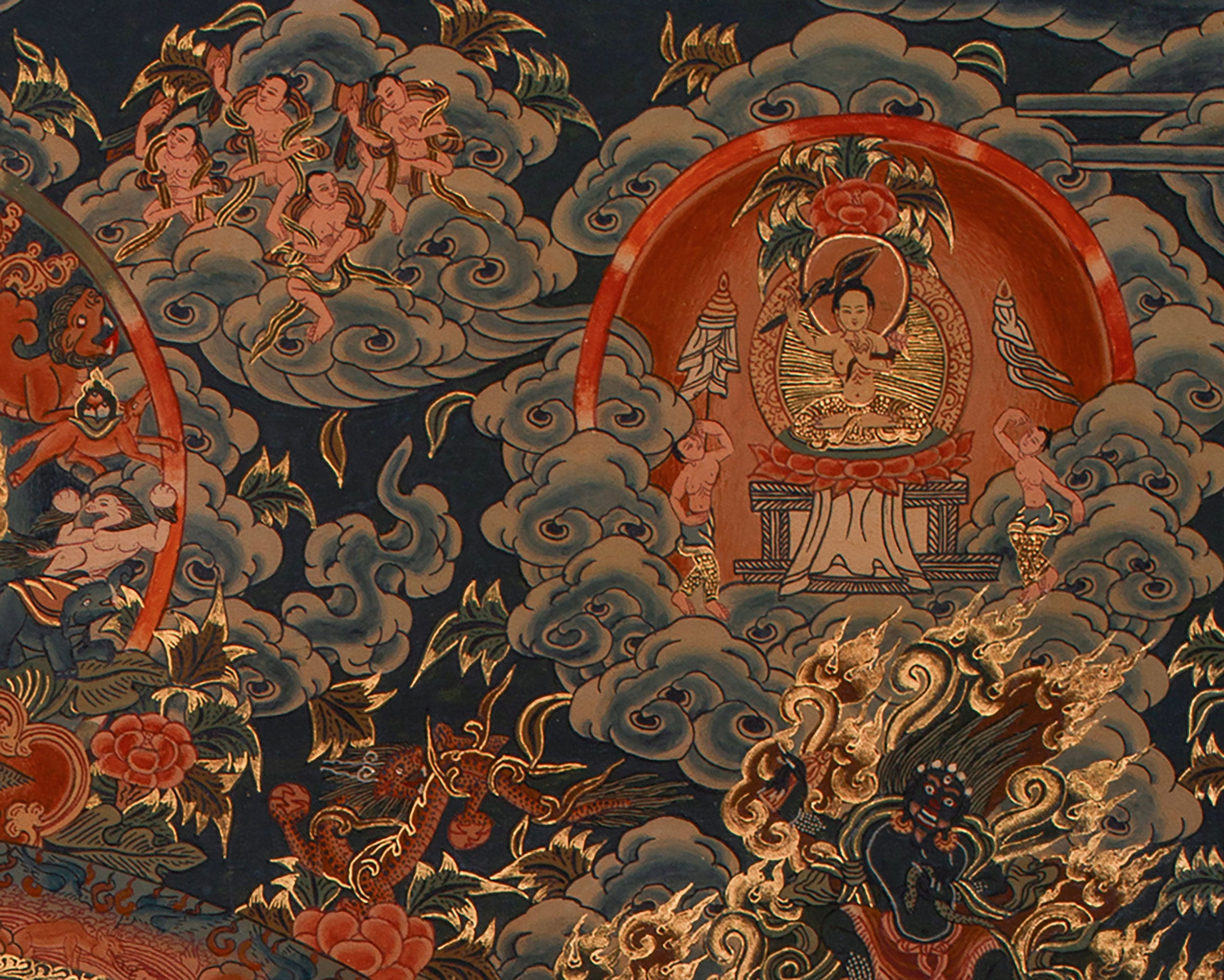 Gautam Buddha Mandala Art | Protector Deities | Spiritual Artwork