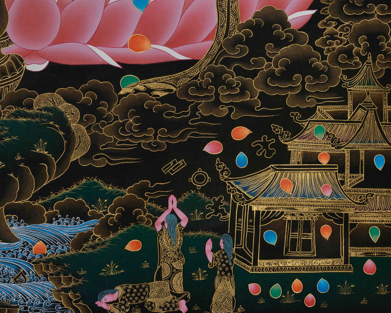 Dzambhala, The Wealth Deity Thangka | Tibetan Art for Prosperity