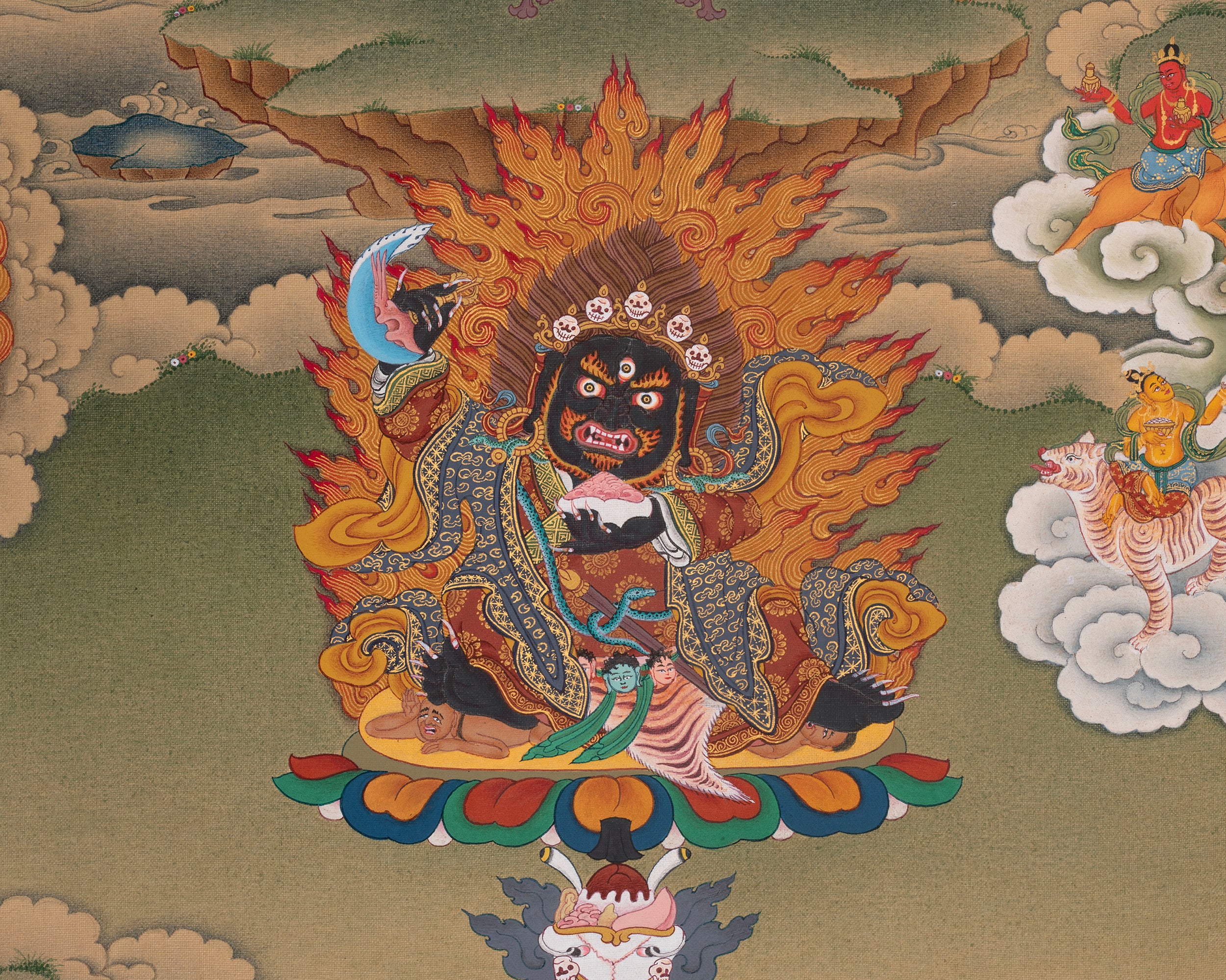 Marpha Kagyu Lineage Art | Tibetan Meditation Master Thangka | Spiritual Gift