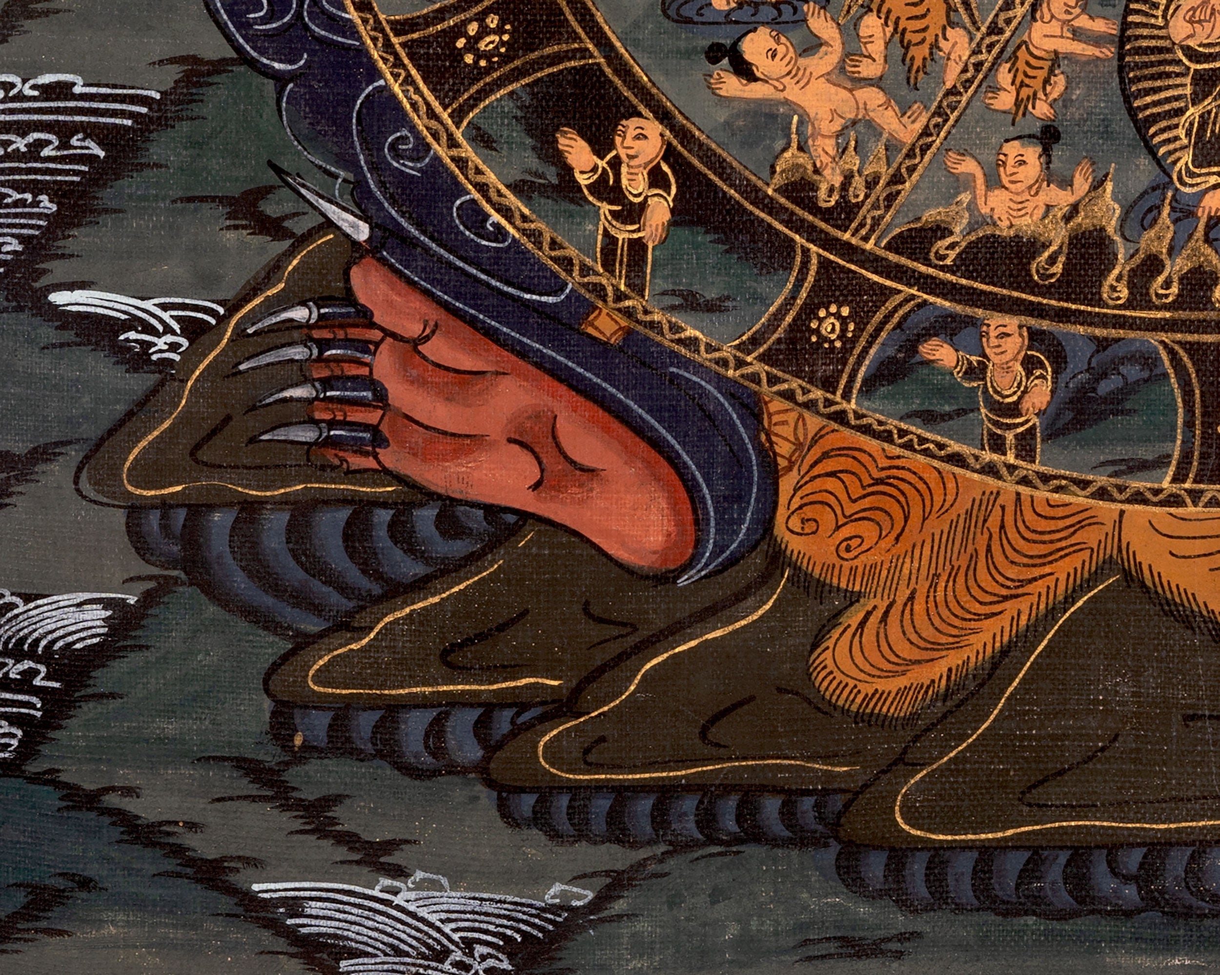 Religious Bhavachakra Thangka | Traditional Artwork | Wall Decors