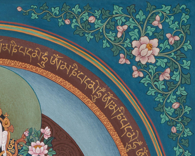 Chenresig Mantra-Mandala Thangka