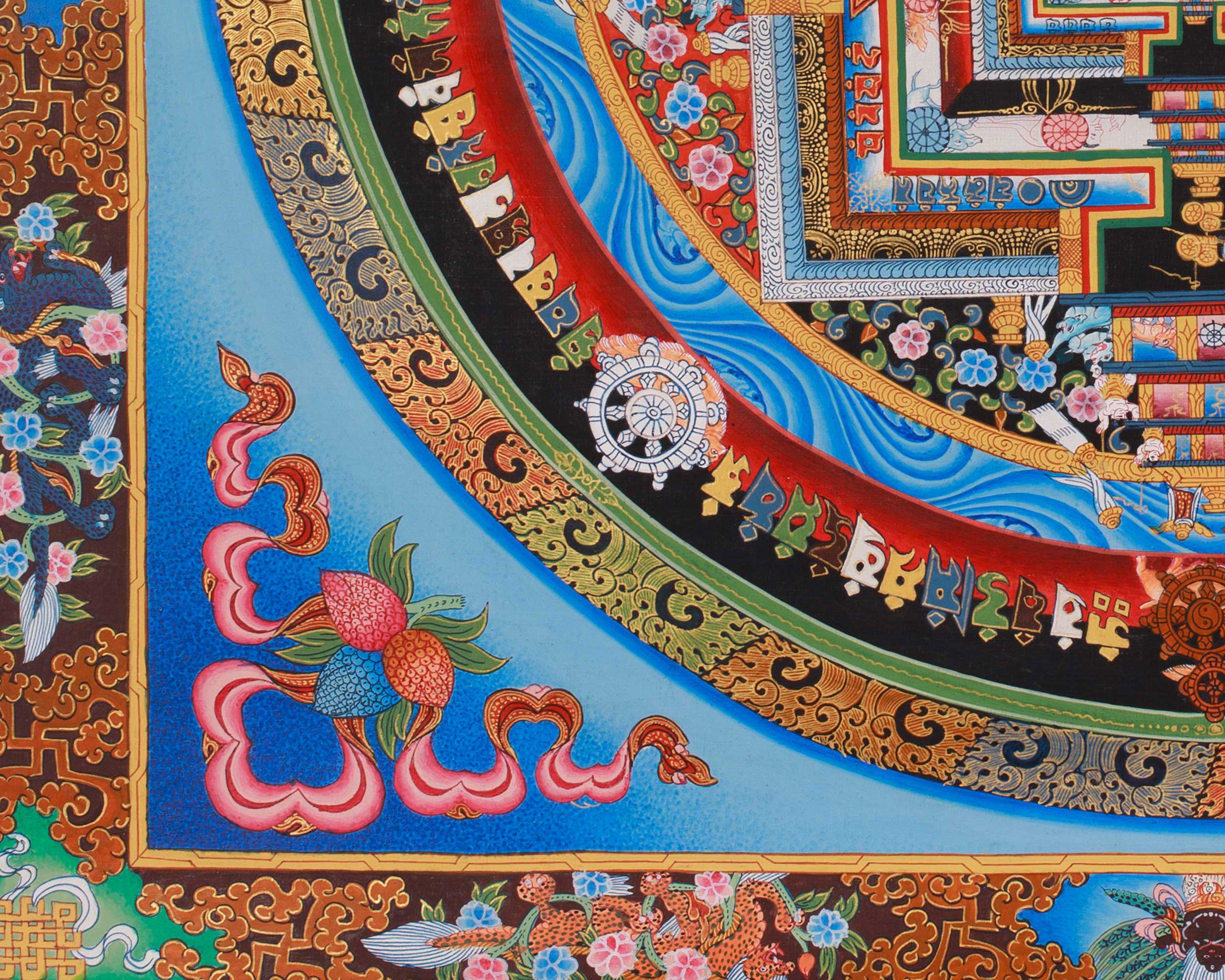 Himalayan Thangka of Kalachakra Mandala | Tibetan Art