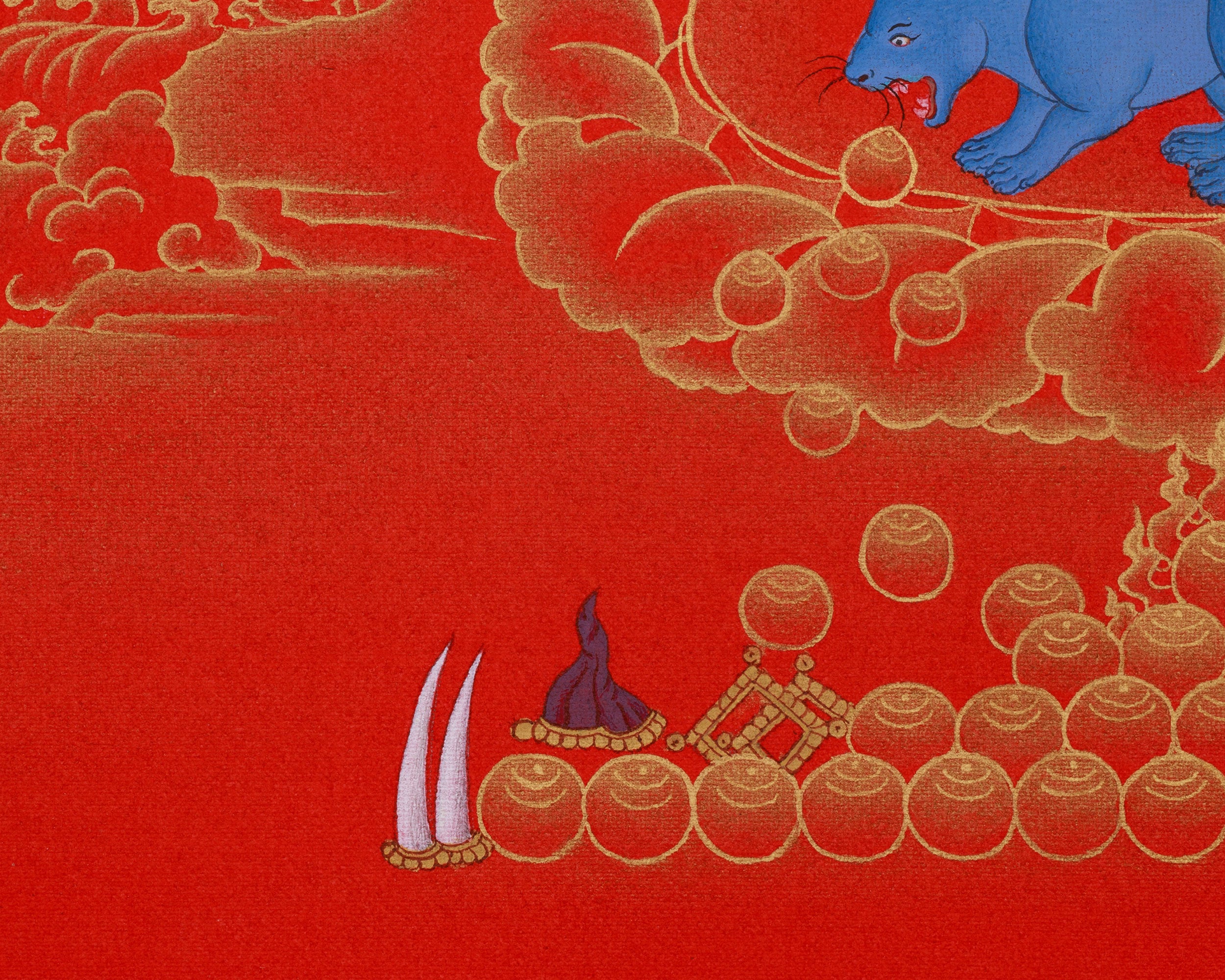 Traditional Thangka of Ganesha | Divine Remover of Obstacles