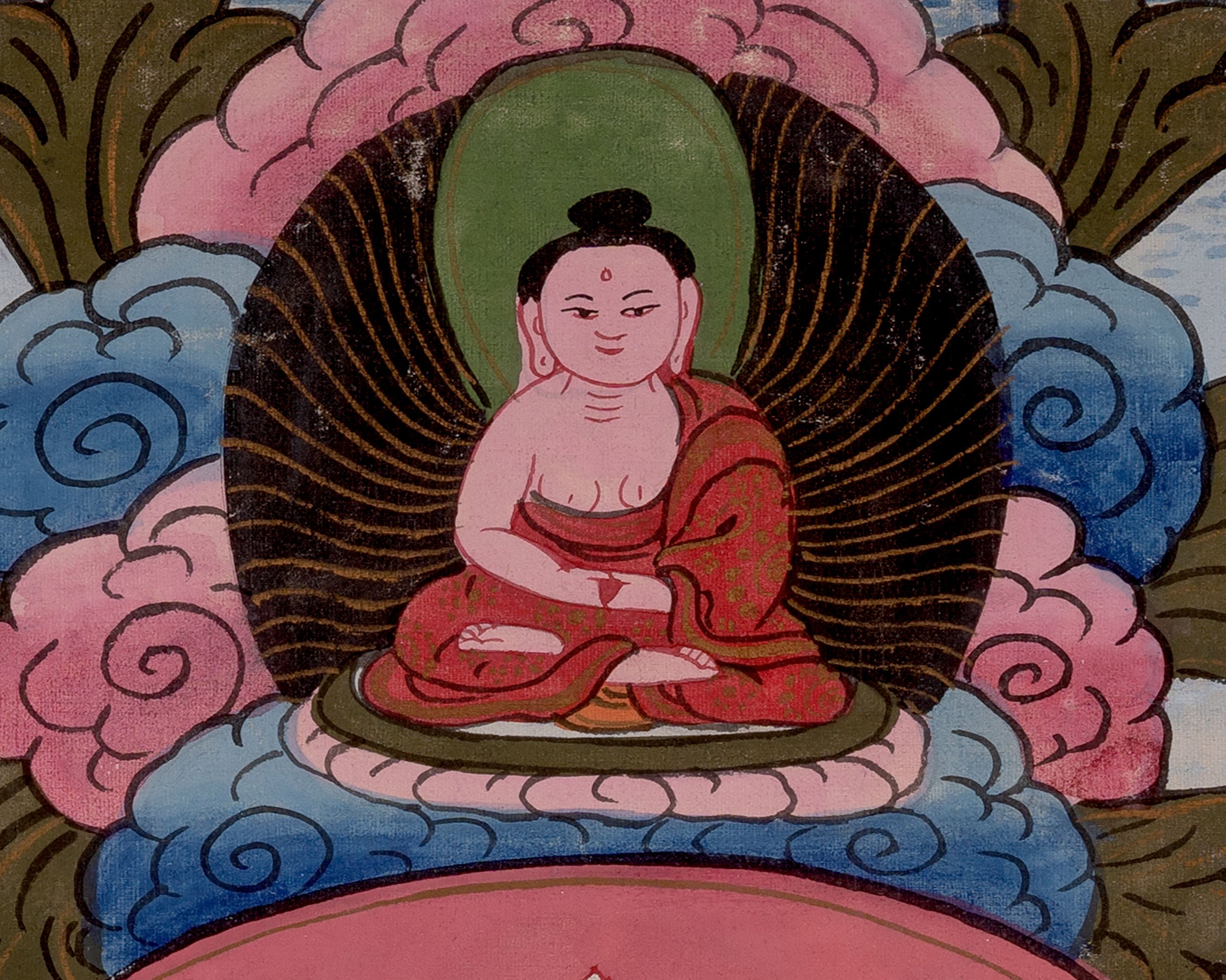 Vintage Namasangiti Thangka | Bodhisattva of Wisdom and Compassion