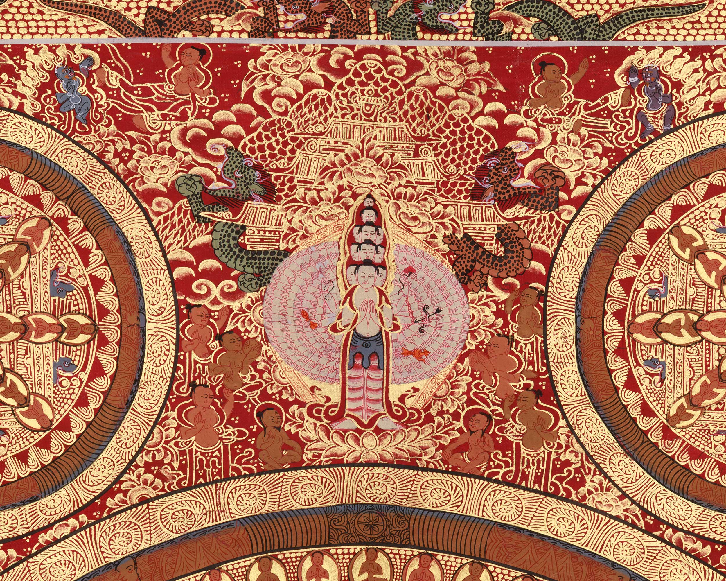 Shakyamuni Buddha Mandala Painting | A Sacred Thangka of Enlightenment and Cosmic Order