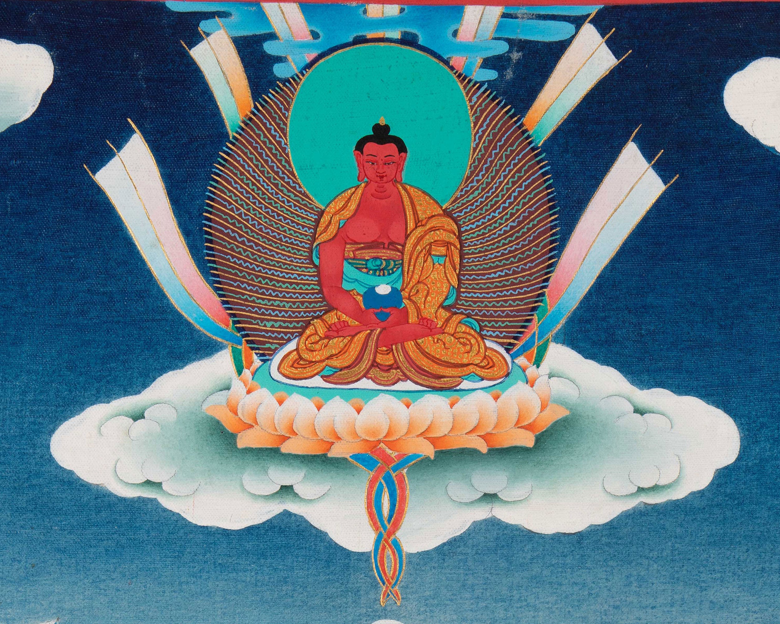 Divine Chenrezig Buddha Artwork | Sacred Thangka of Loving-Kindness and Protection