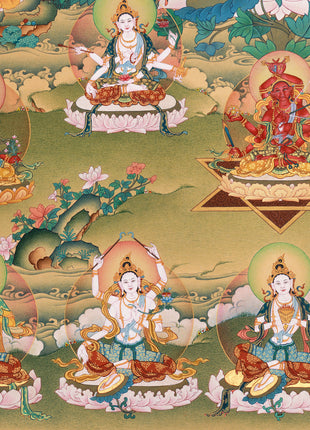 Suryagupta 21 Taras Thangka Print | Wisdom and Protection | High Quality Canvas Print