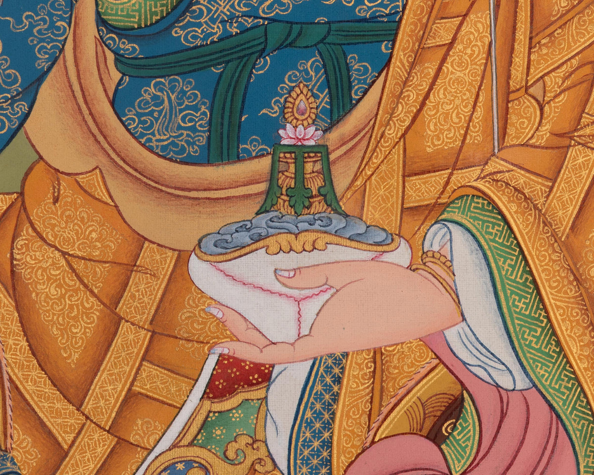 Guru Rinpoche Buddhist Painting | Padmasambhava Art | Hand-painted Thangka
