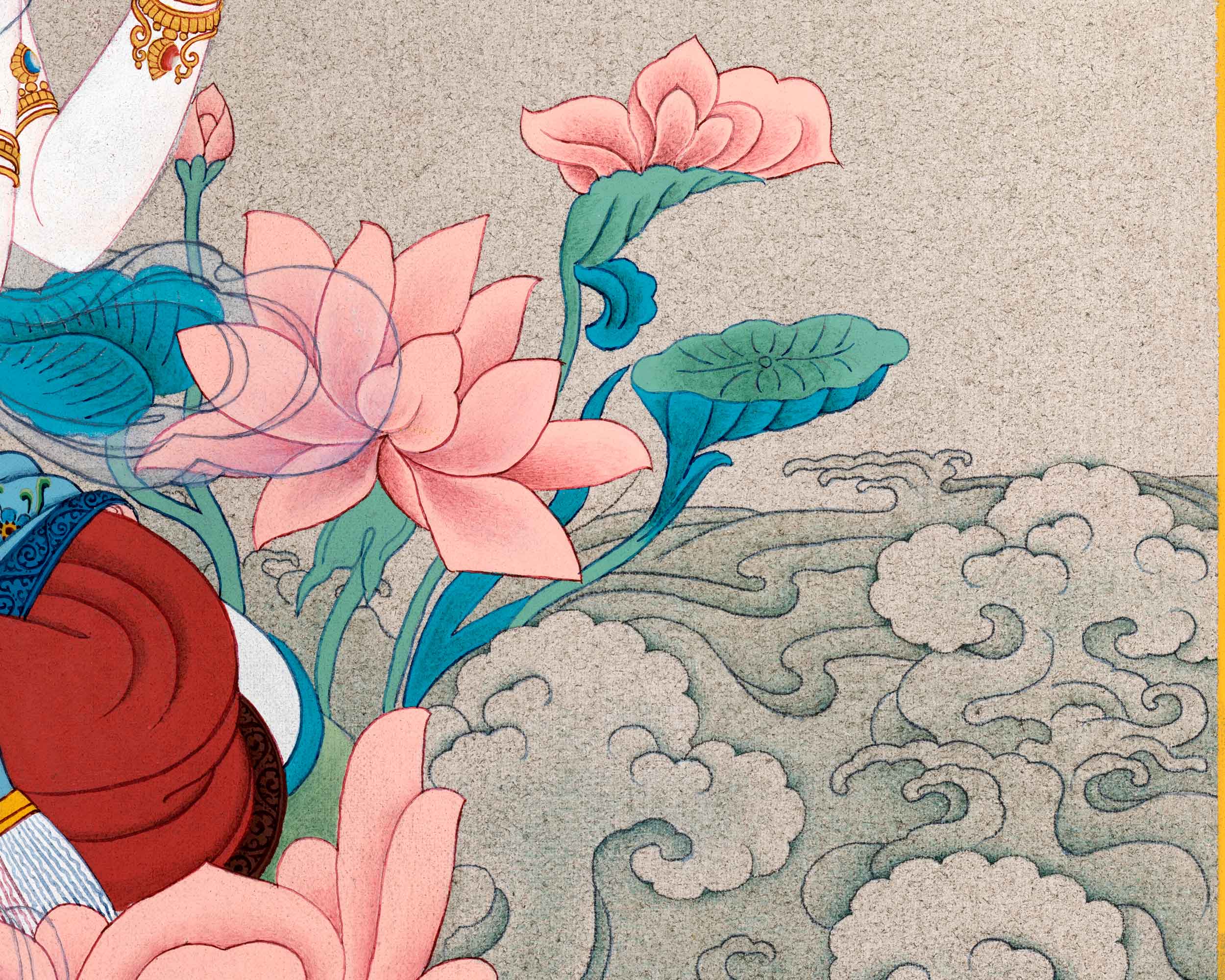 Chenrezig's Four Arms of Compassion | Avalokiteshvara Thangka | Sacred Meditative Art