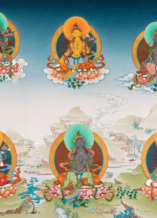 21 Tara | Tibetan Thangka Print | Orgyen Chokgyur Dechen Lingpa Tradition