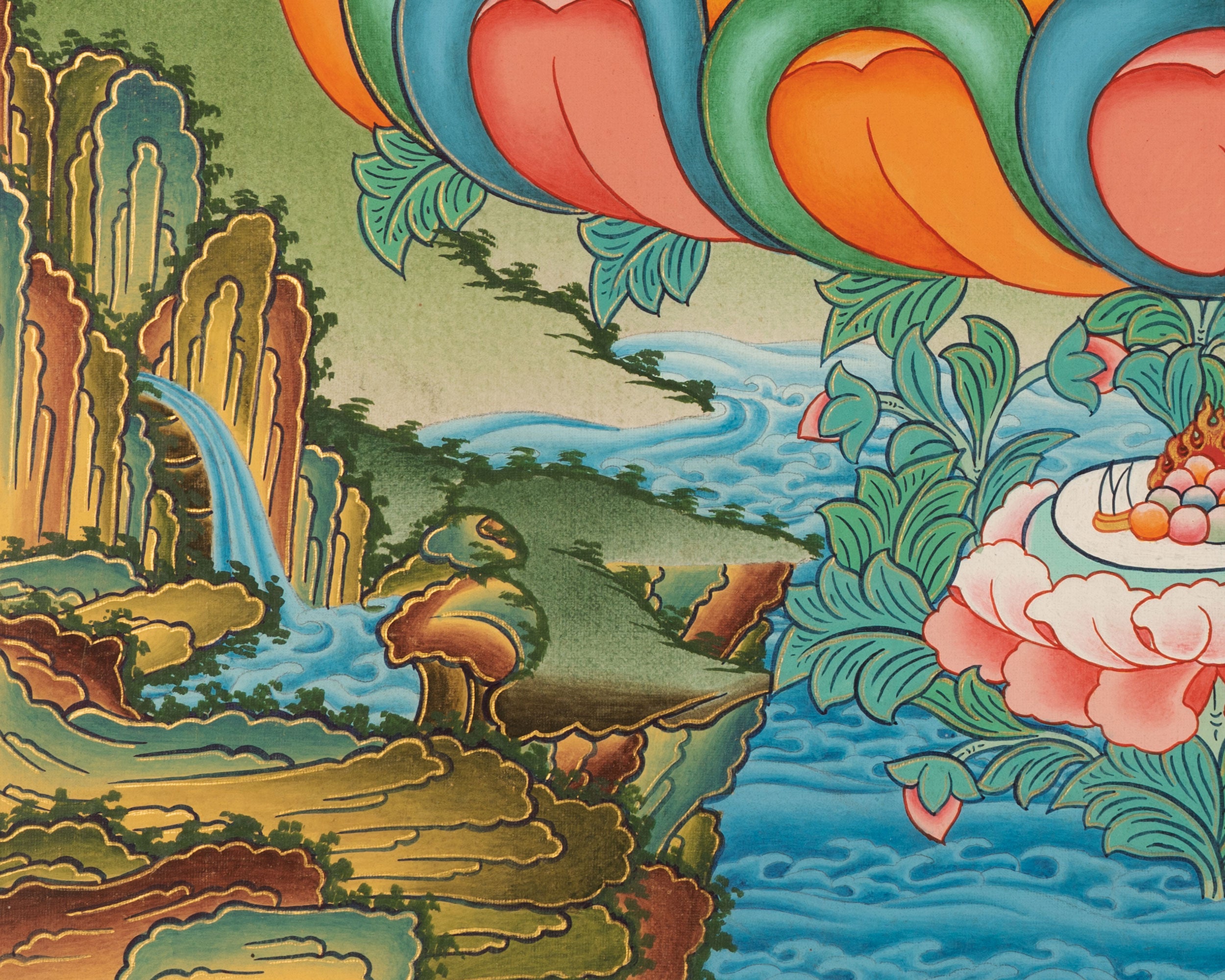 Quality White Tara Thangka | Traditional Buddhist Wall Hanging