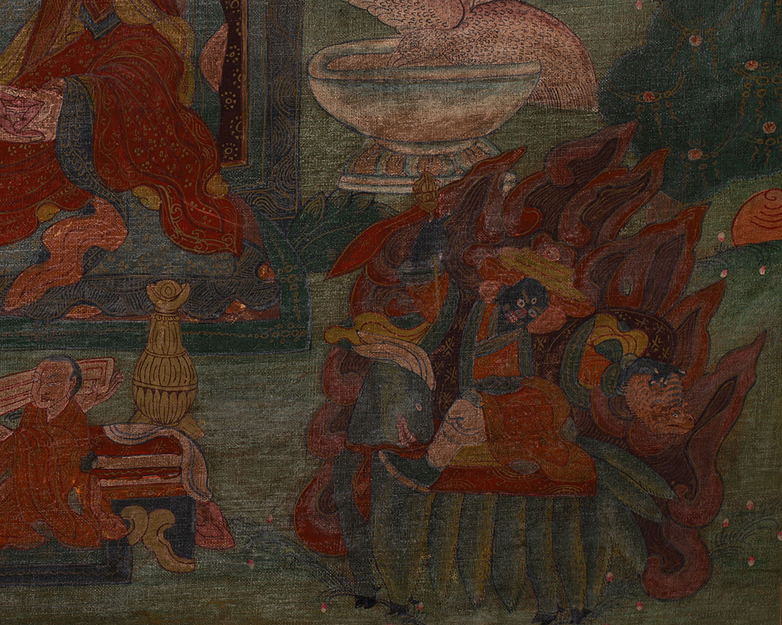 Historic Tibetan Buddhist Masters Artwork | Vintage Collectible