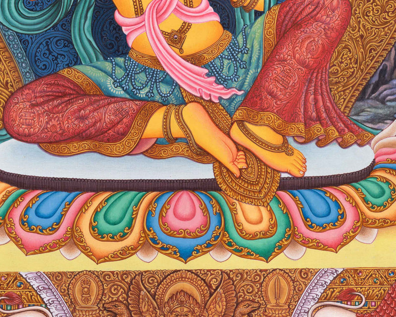 Manjushri Thangka Print | Bodhisattva Deity For Compassion | Himalayan Art