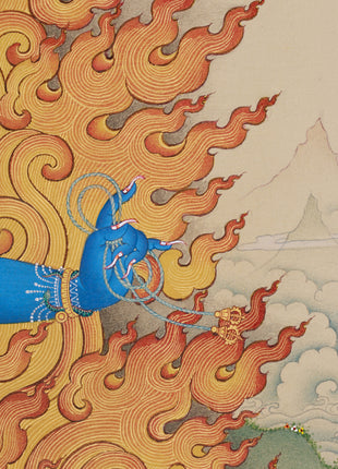 Bhutadamara Vajrapani Thangka | The Wrathful Protector of Tibetan Buddhism