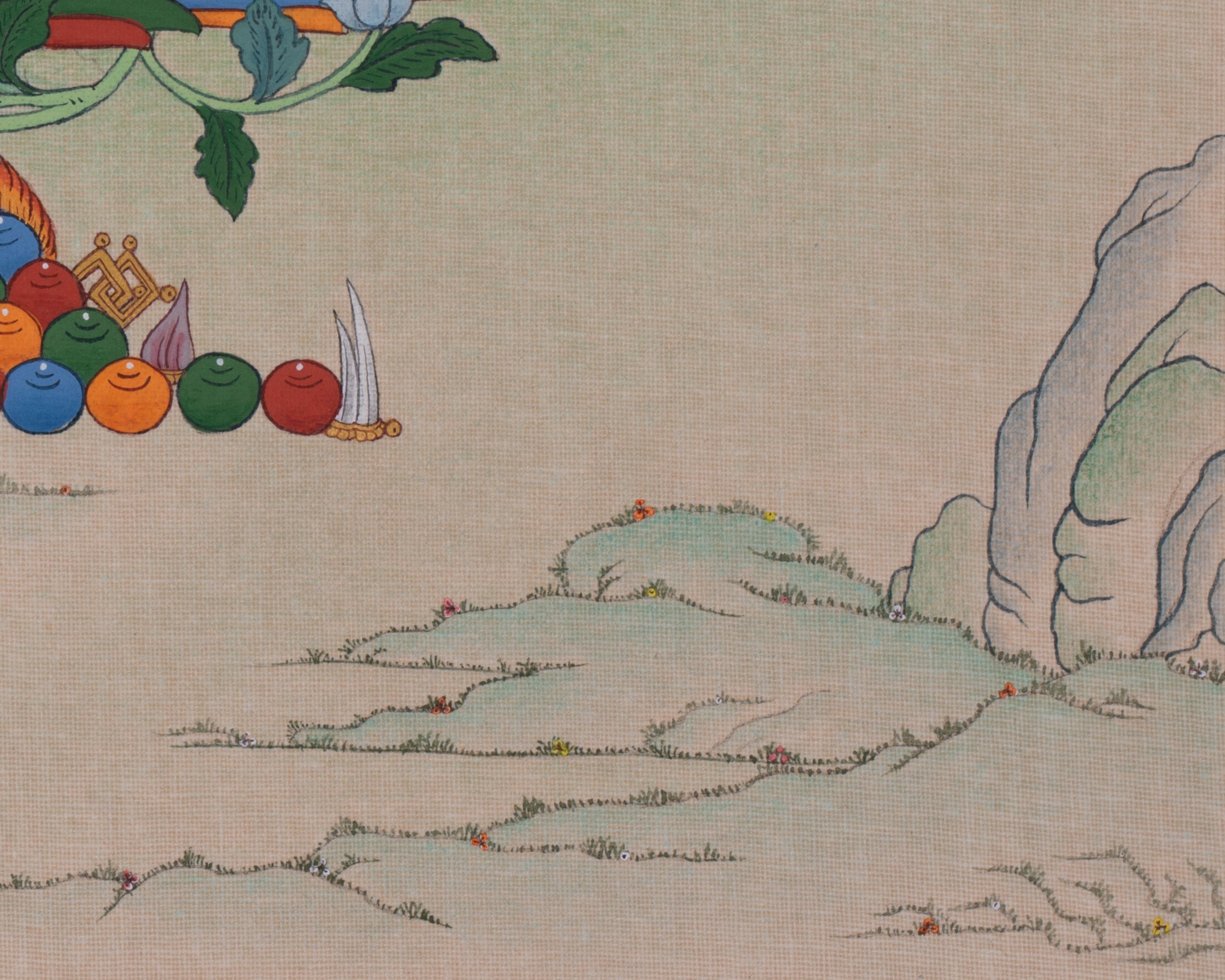 Small Green Tara Meditation Artwork | Buddhist Goddess of Compassion & Protection