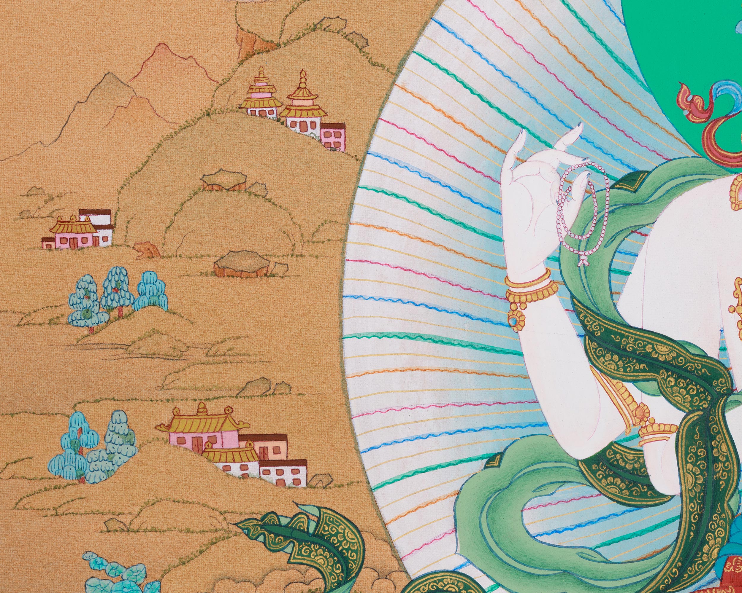 Bodhisattva Chenrezig Painting | Lord of Compassion and Protector of All Beings