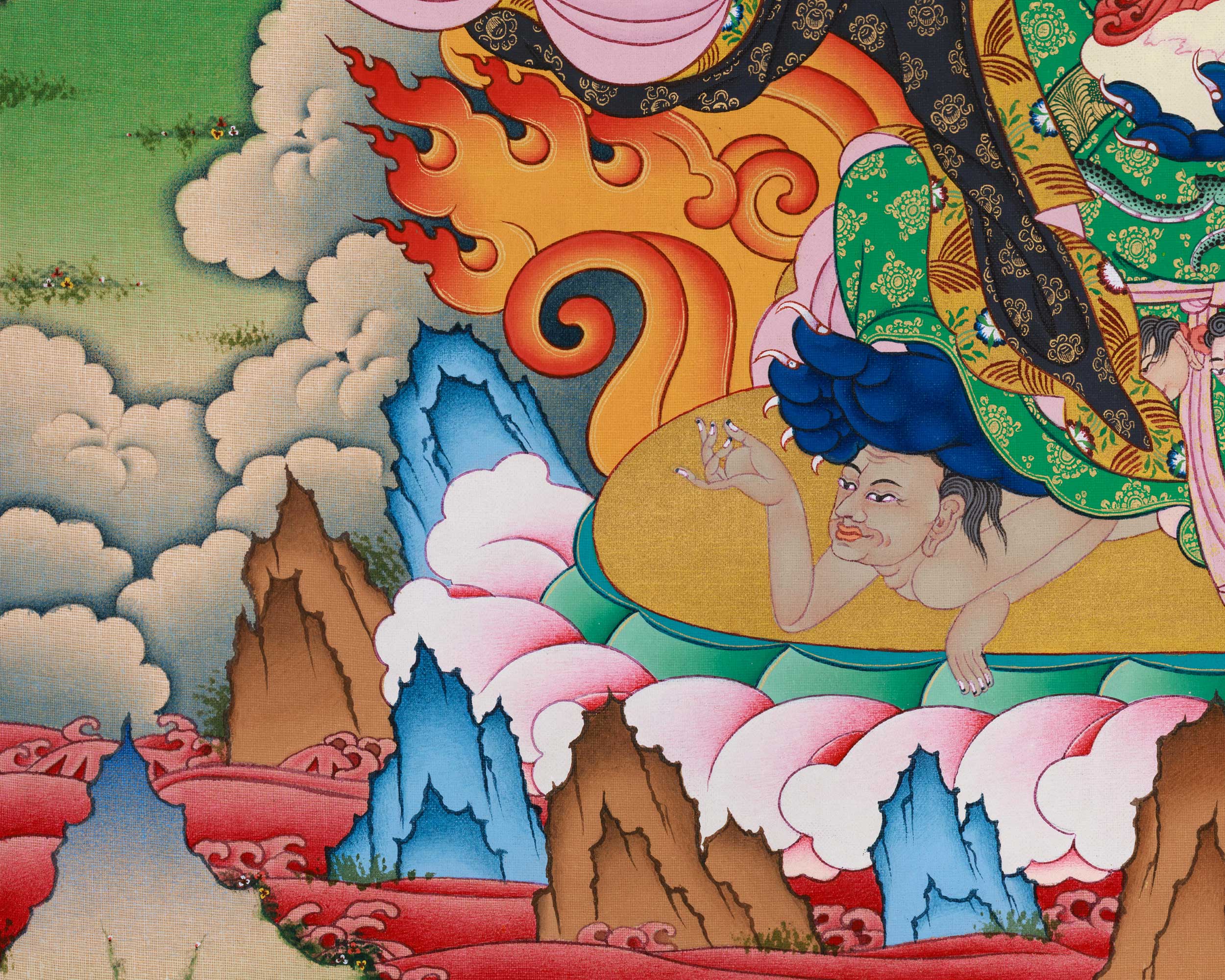 Mahakala Bernagchen Thangka Print | Artwork Of Guardian of the Dharma | Buddhist Gift Idea