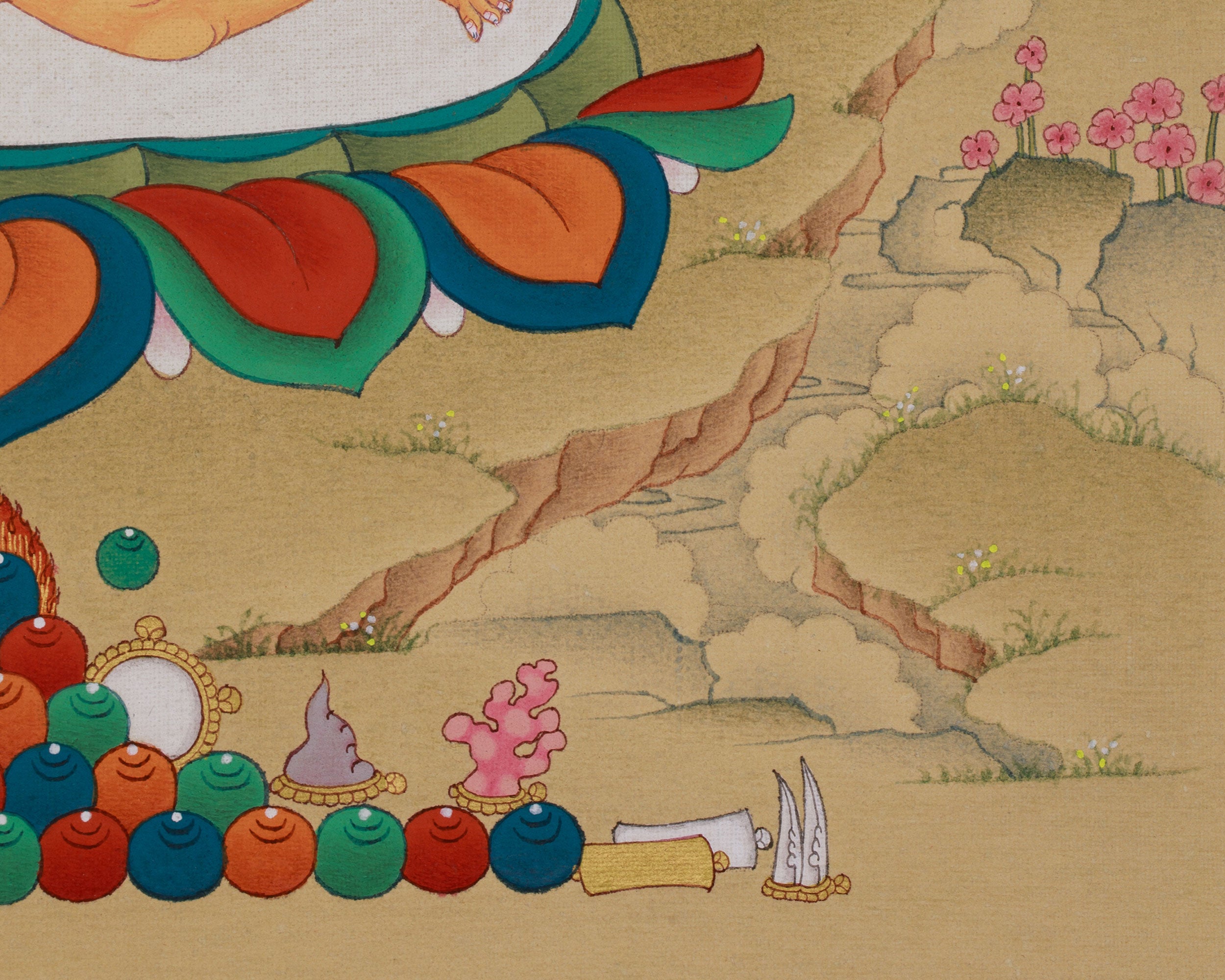 Himalayan Black Dzambhala Thangka | Tibetan Art for Prosperity, Protection, and Abundance