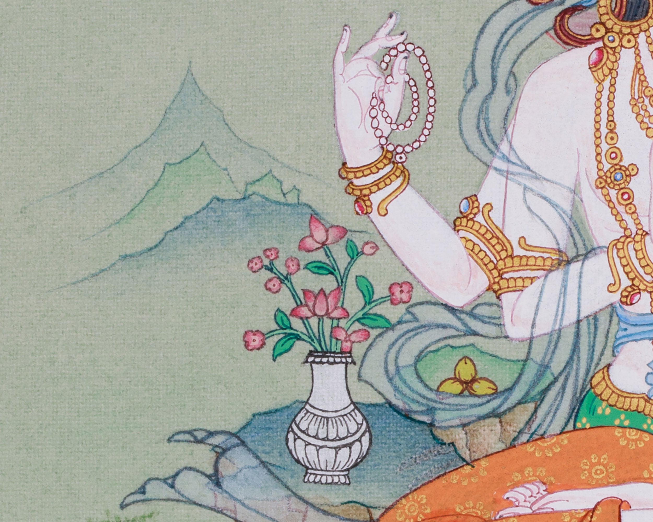 Thangka of Chenresig Buddha | Compassion and Wisdom