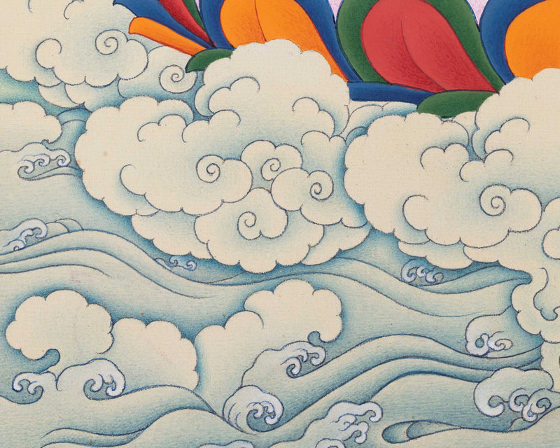 Exquisite Thangka Art Of Je Tsongkhapa | Hand Painted Tibetan Buddhist Artwork |