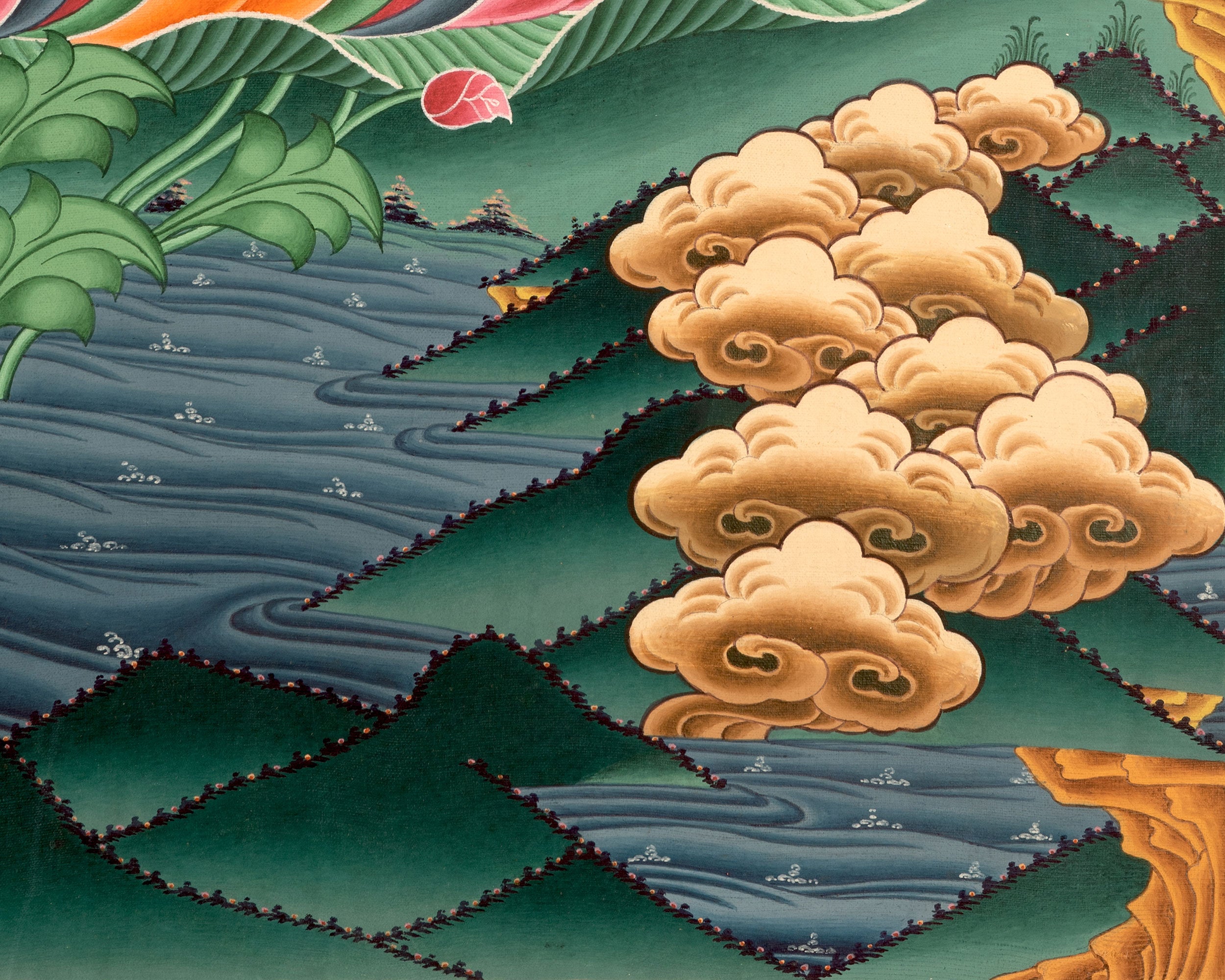 White Rara Painting Thangka | Tibetan Bodhisattva Art