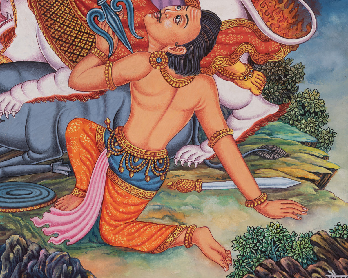 Durga Thangka | Represents Supreme Divine Feminine Cosmic Energy