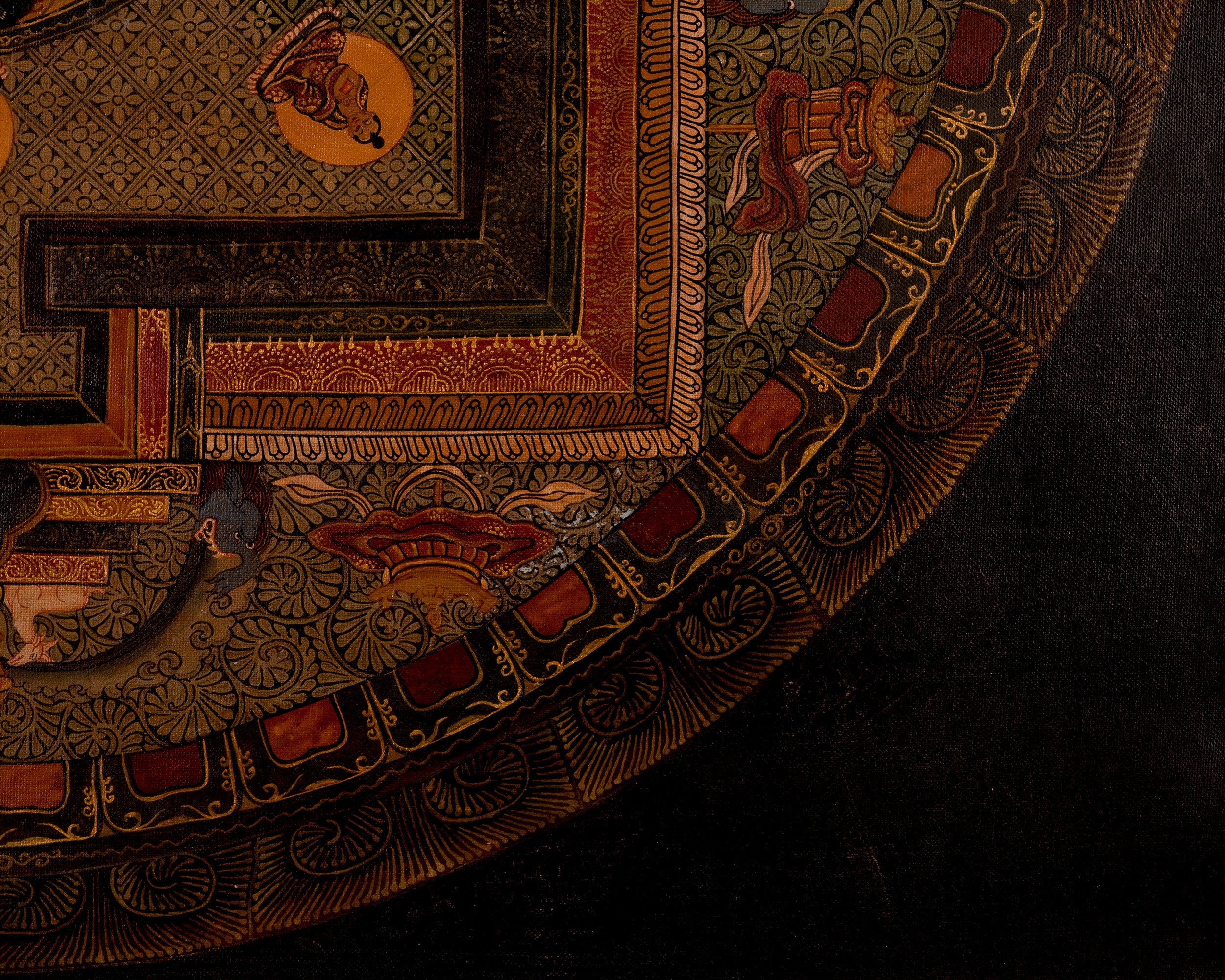 Amitayus Buddha Mandala | Traditional Tibetan Thangka | Wall Decors