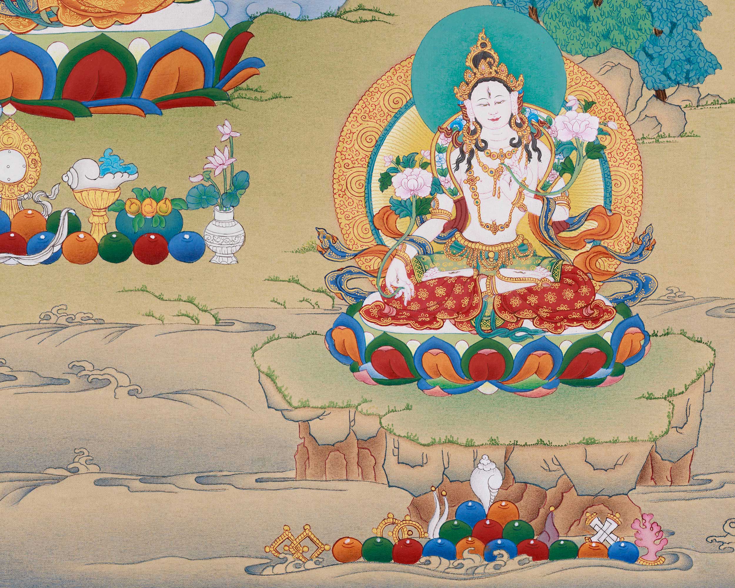 Namgyalma, White Tara, and Amitayus Buddha | A Sacred Trio of Healing, Compassion, and Longevity