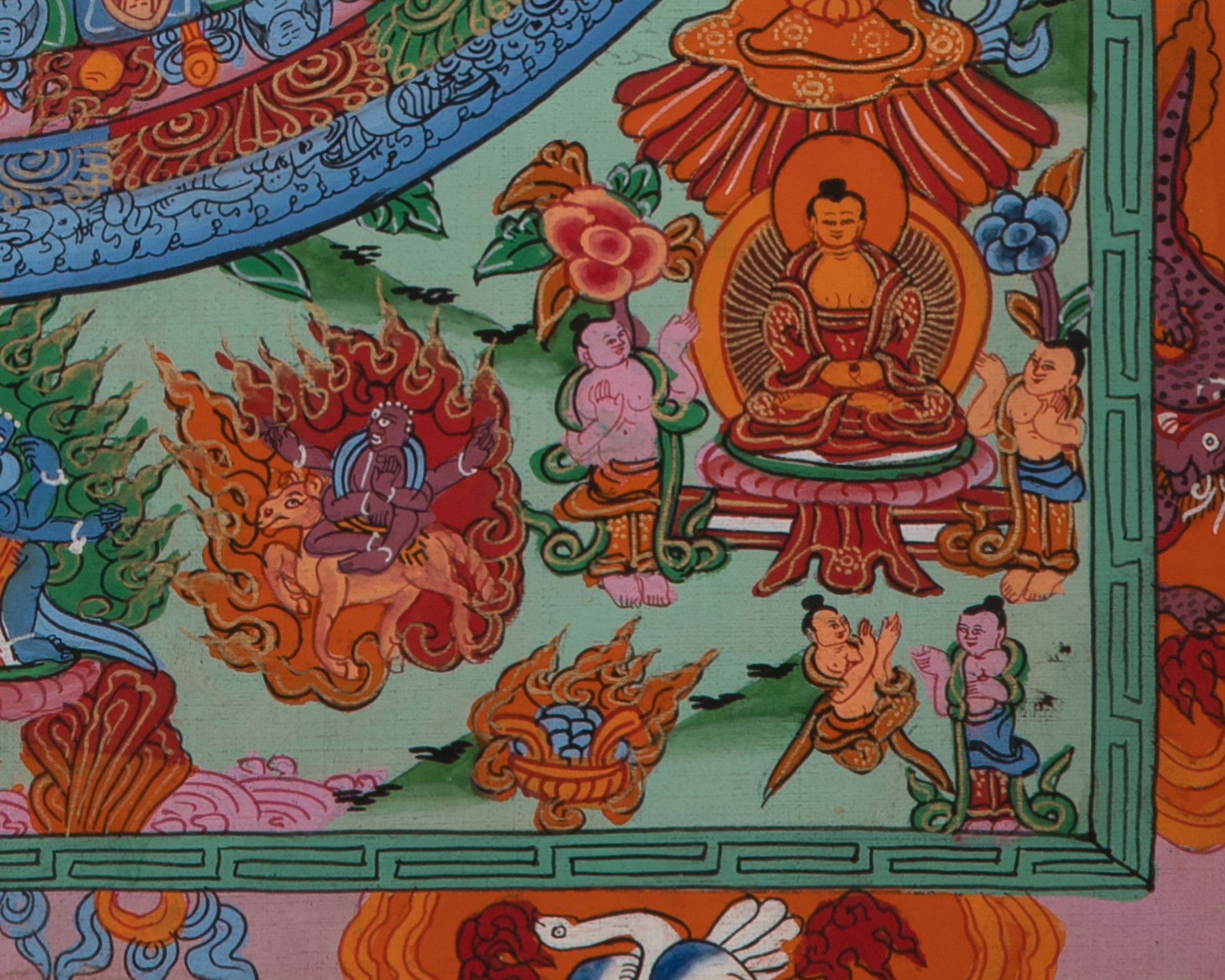 Meditation Mandala Thangka | Hand-Painted Buddha Mandala