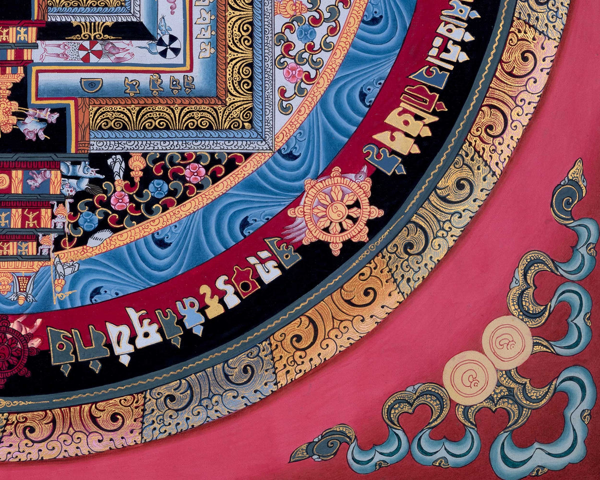 Kalachakra Mandala Thangka | Mindfulness Meditation Object | Wall Decors